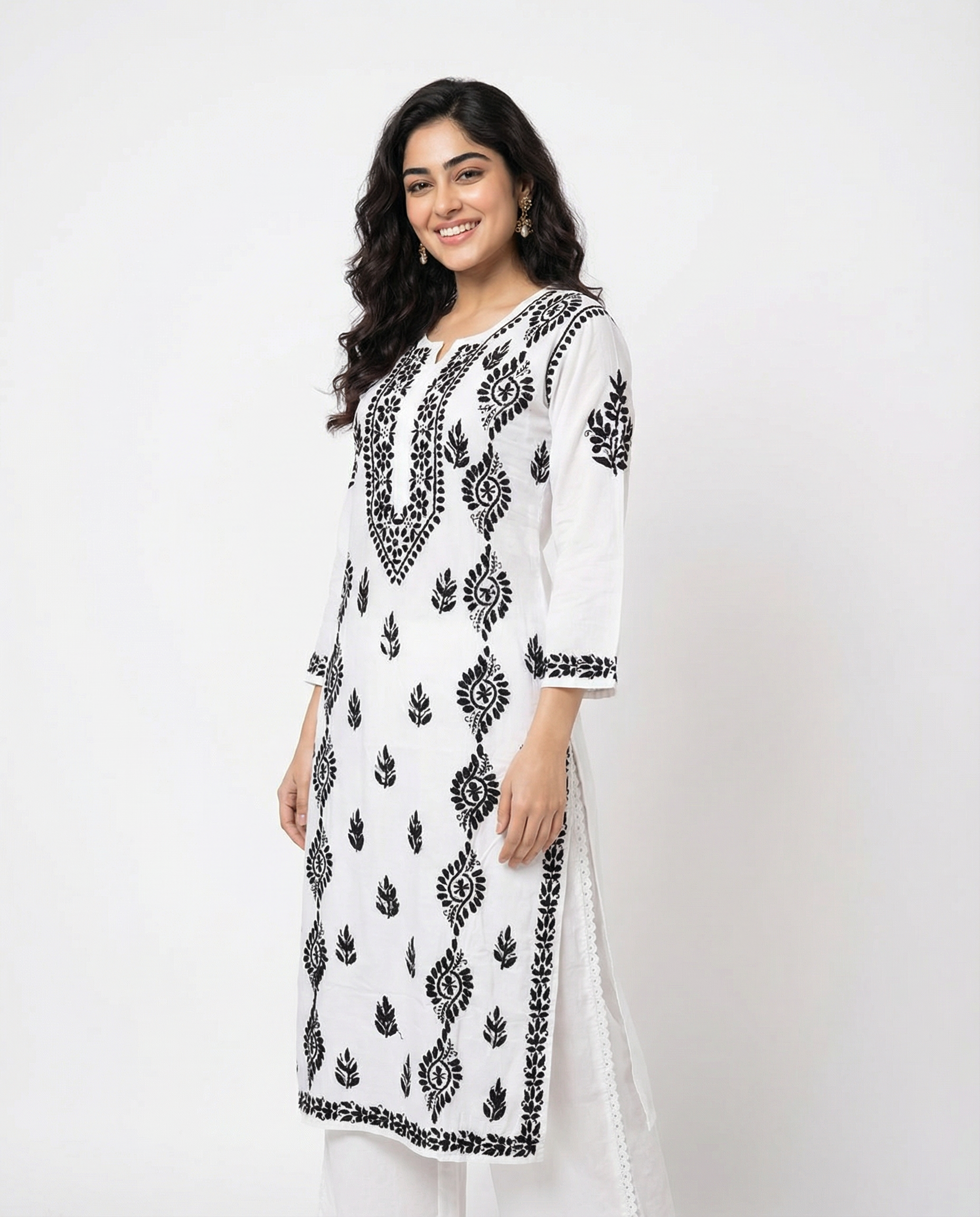 Ishani - Modal Chikankari Kurti