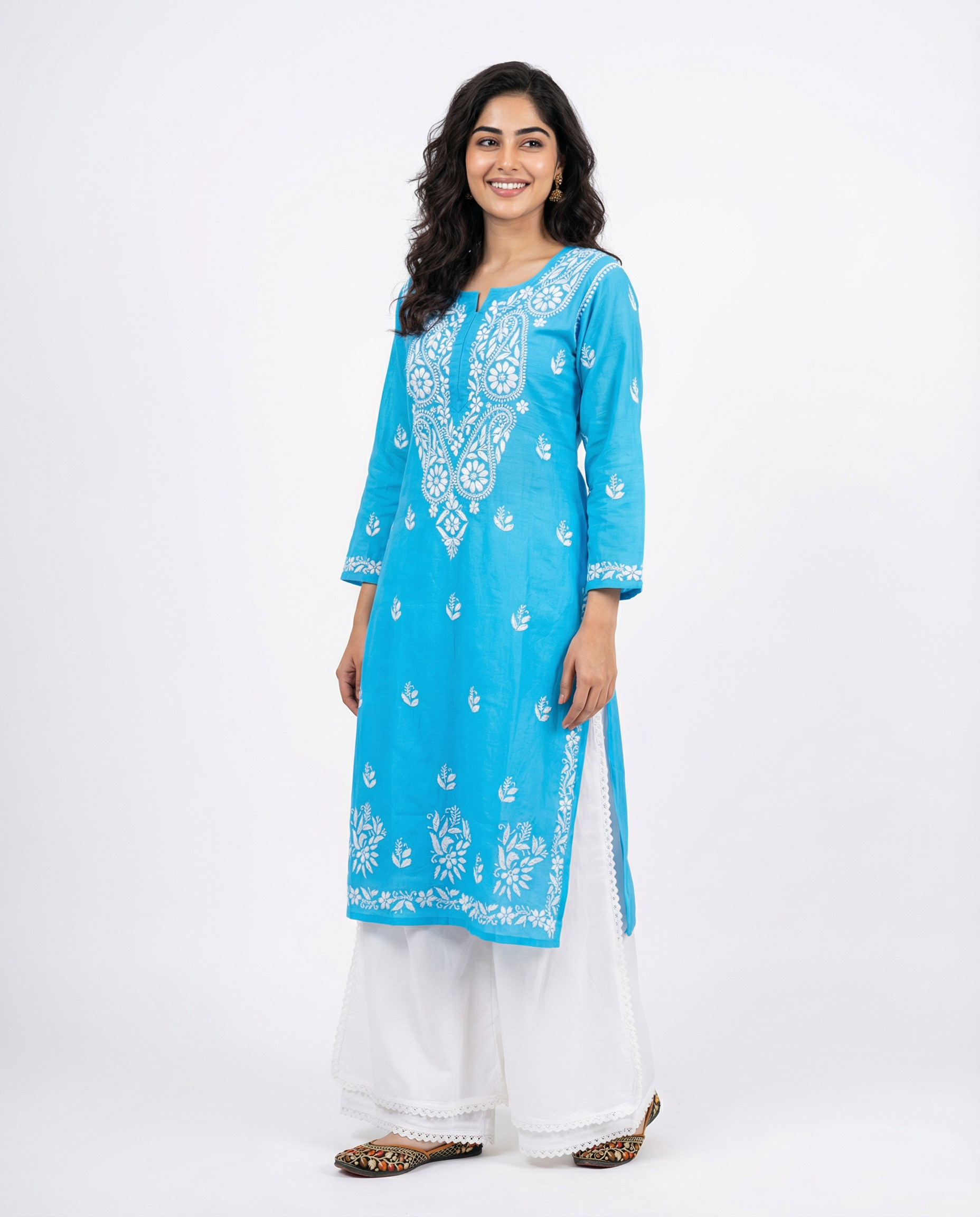 Vasanti - Modal Chikankari Kurti