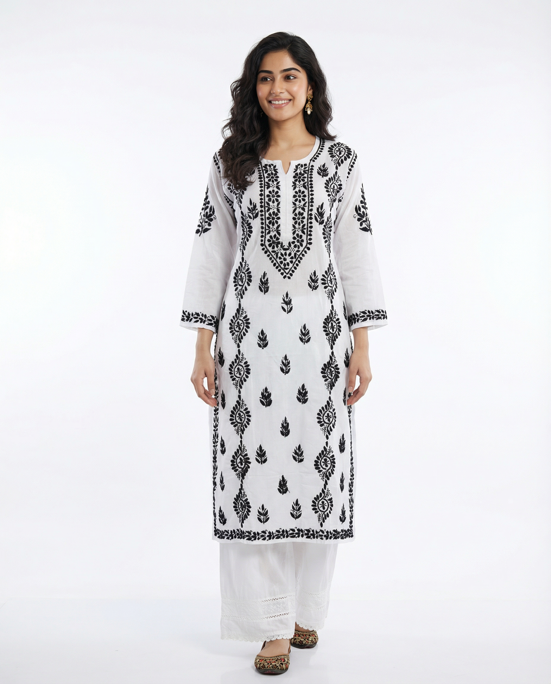 Ishani - Modal Chikankari Kurti