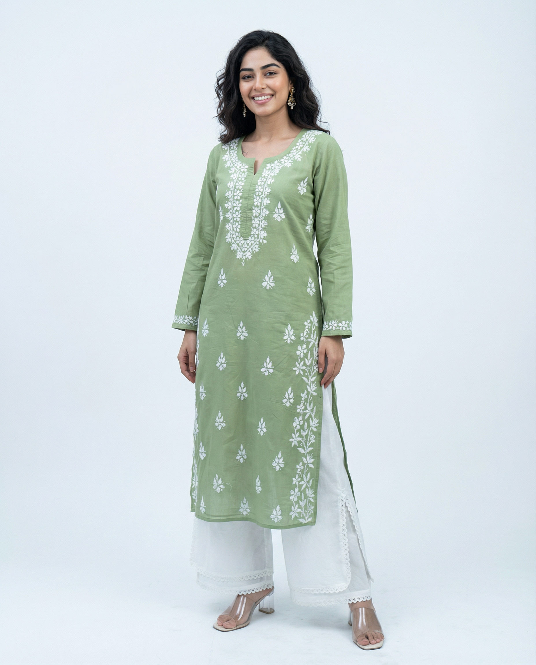 Sara Pista Green Kurti