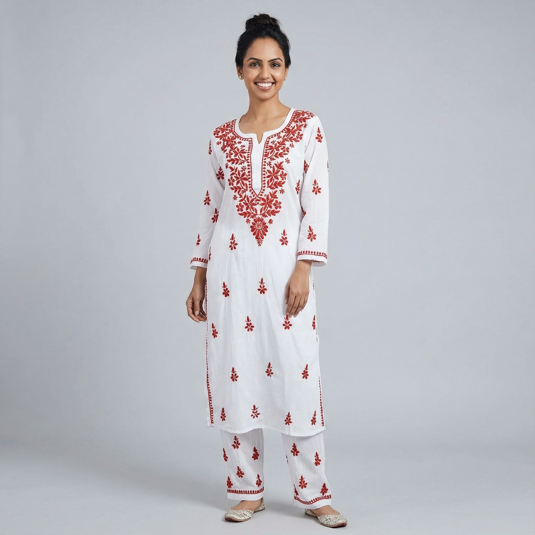Shyama – Pure Cotton Chikankari Kurta Set