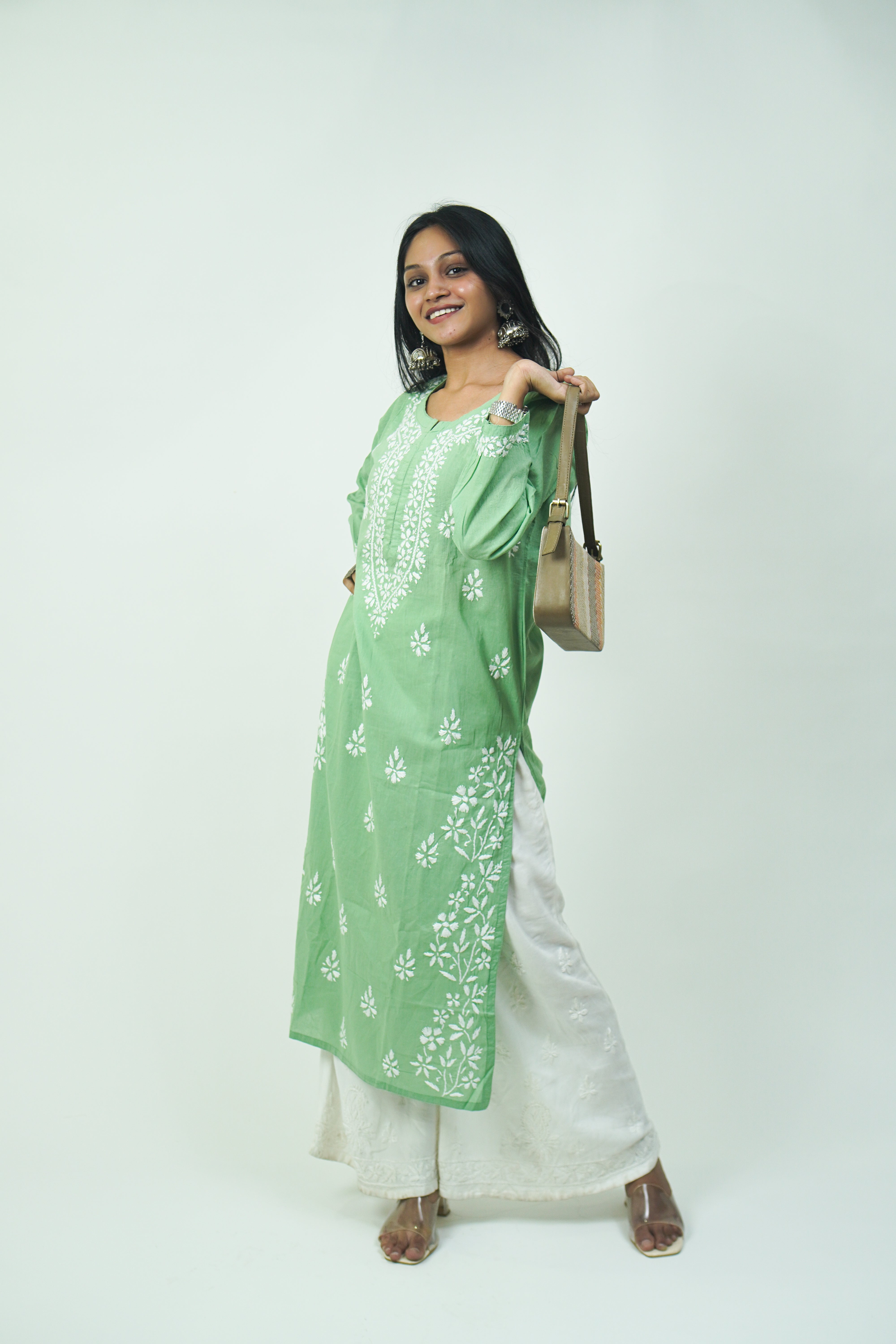 Sara Cotton Chikankari Kurti (Combo Offer)