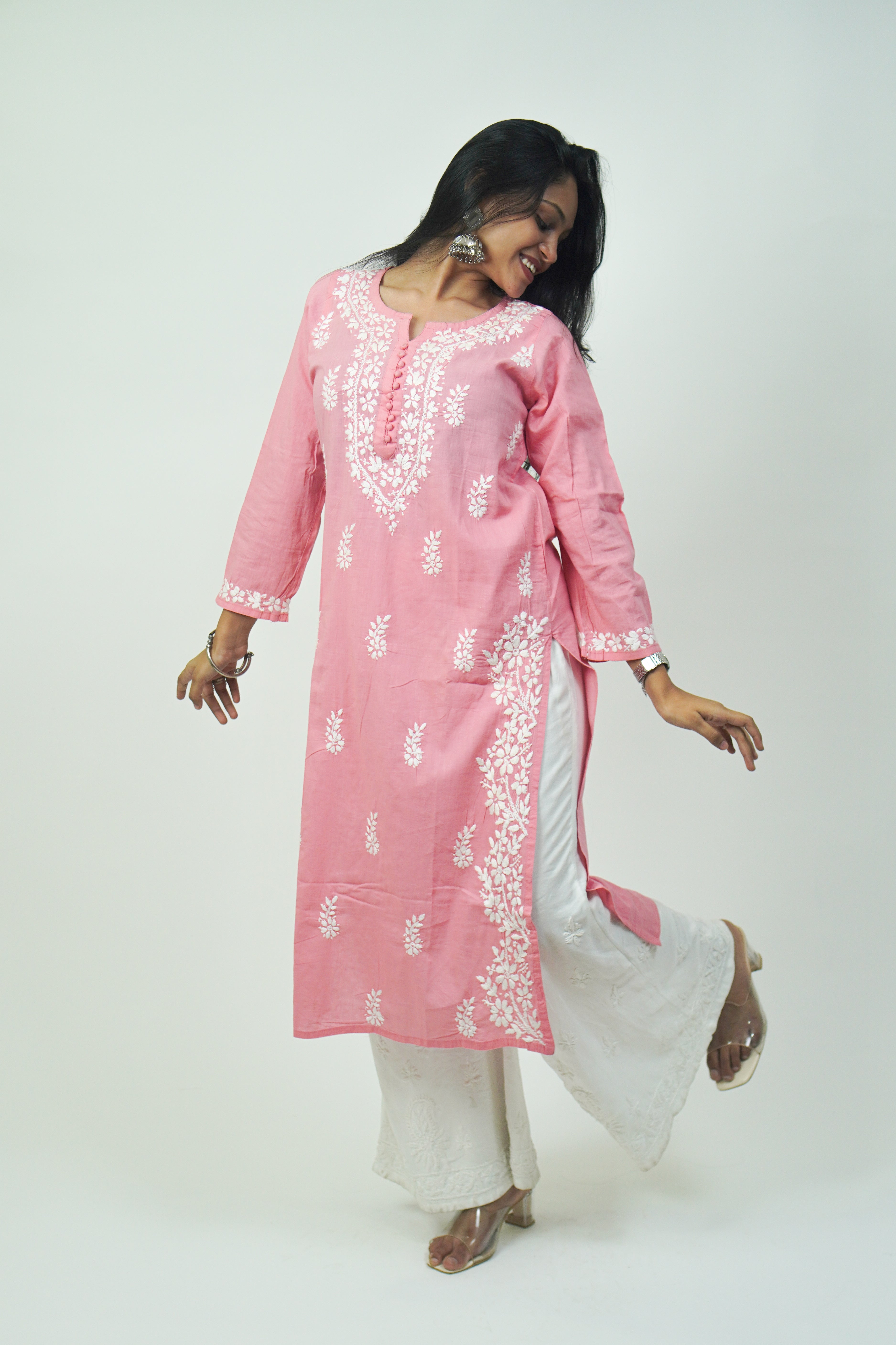 Sara Cotton Chikankari Kurti (Combo Offer)