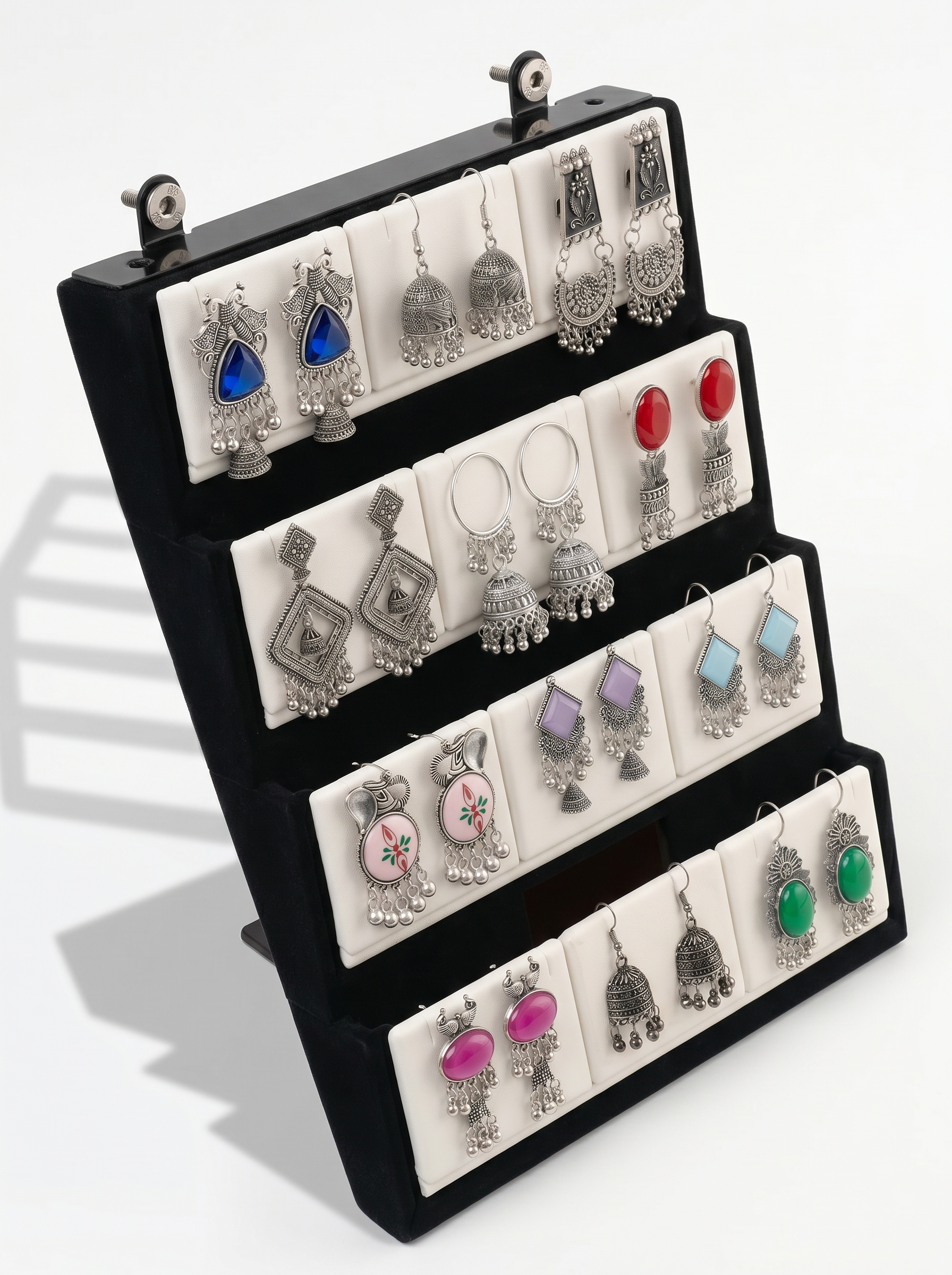 Rang Mahal Collection : Set of 12 Oxidize Earring