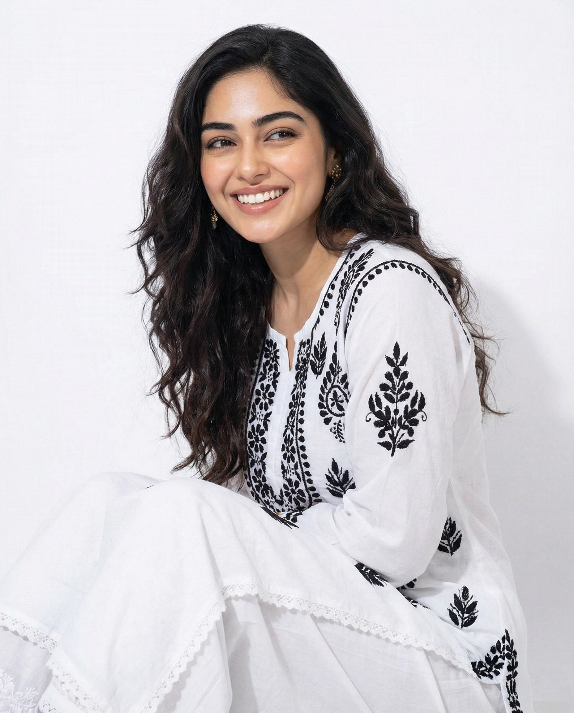 Ishani - Modal Chikankari Kurti