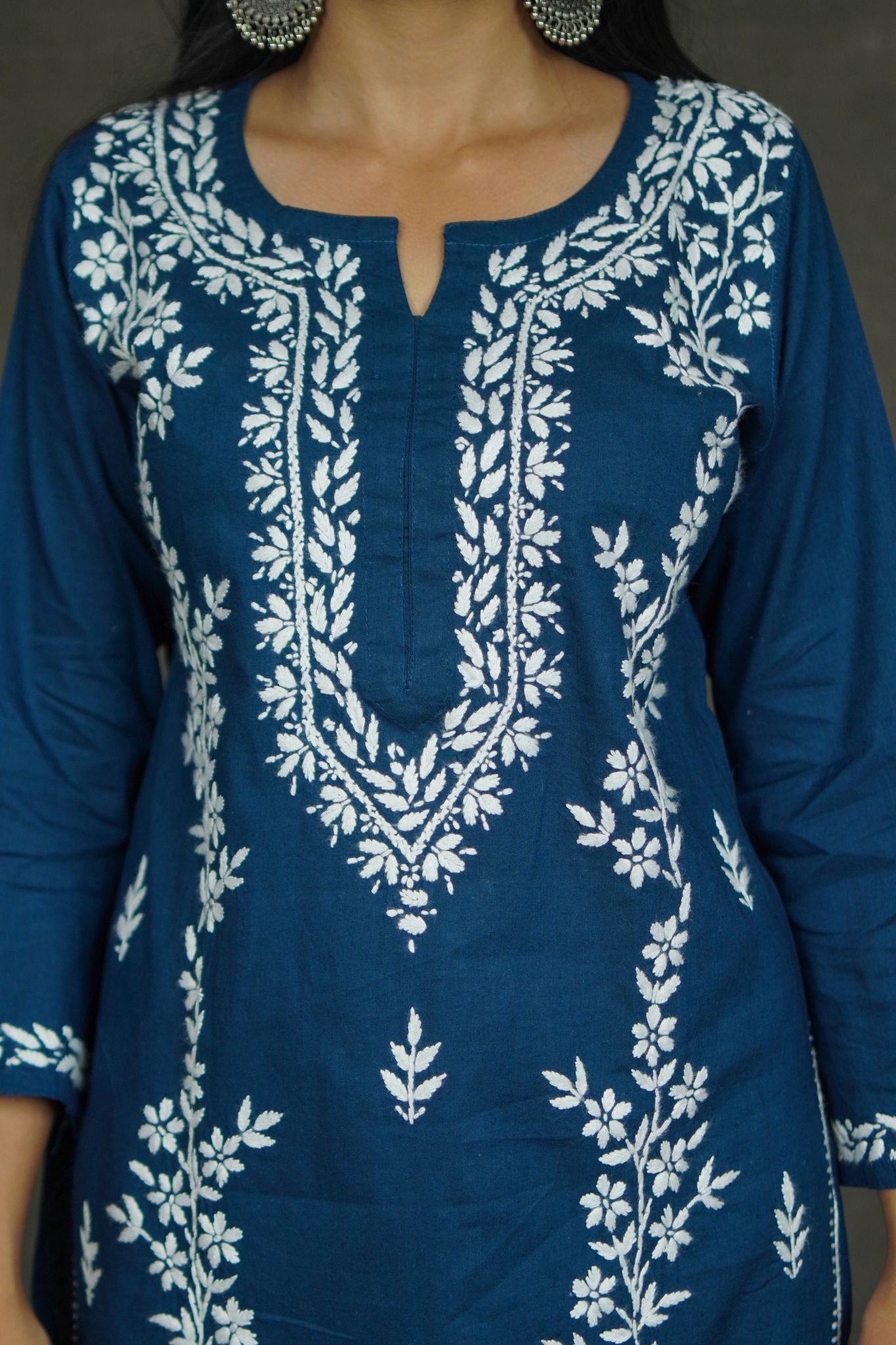 Fiza Handcrafted Straight Chikankari Kurti (Combo Offer)