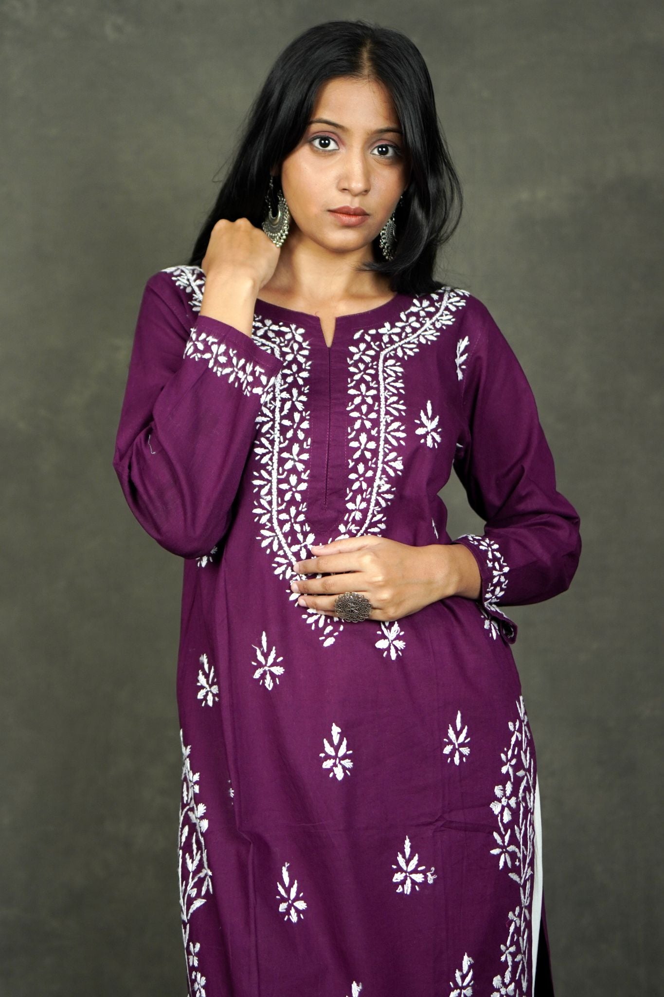 Sara Cotton Chikankari Kurti (Combo Offer)