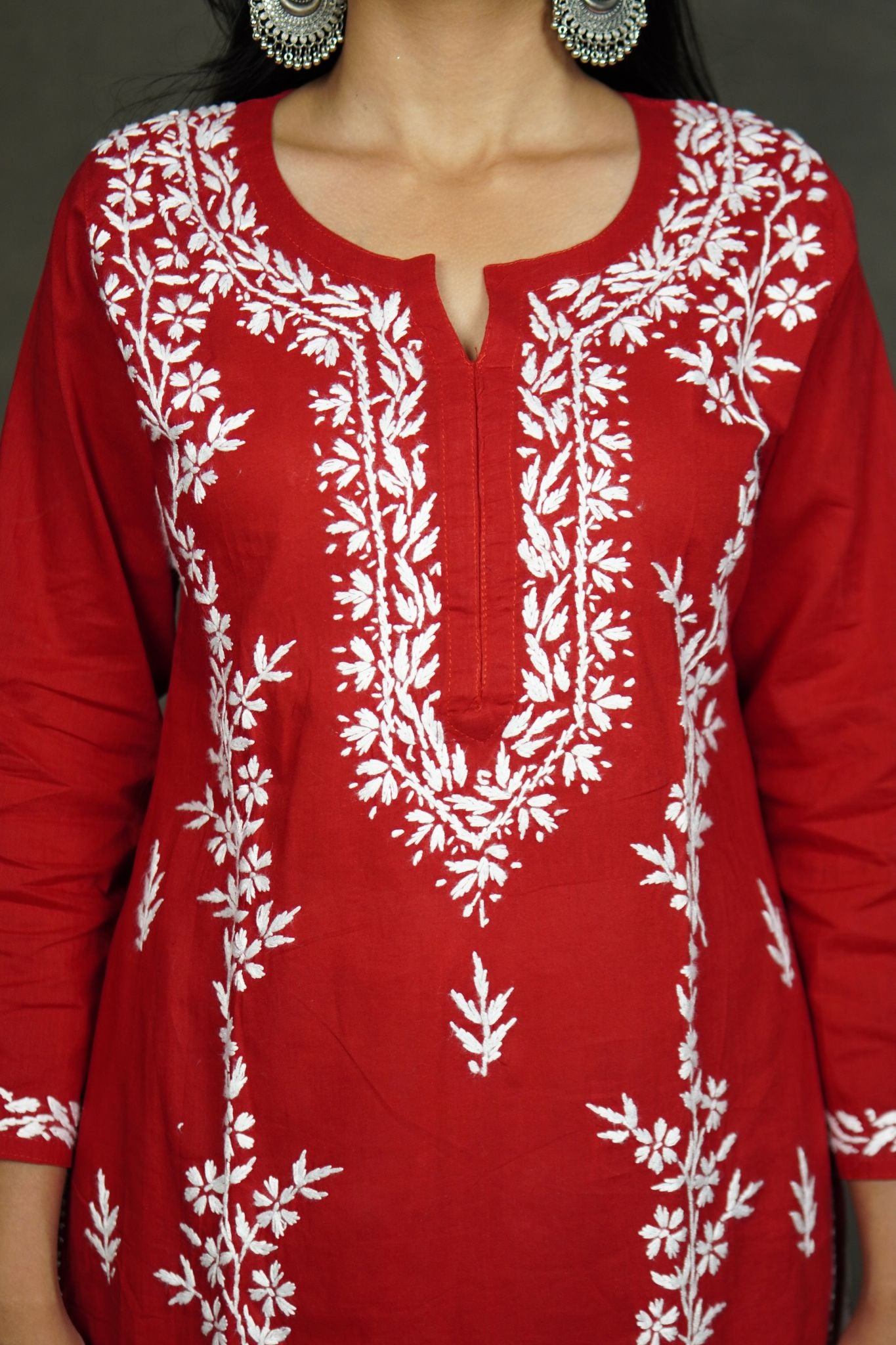 Fiza Handcrafted Straight Chikankari Kurti (Combo Offer)