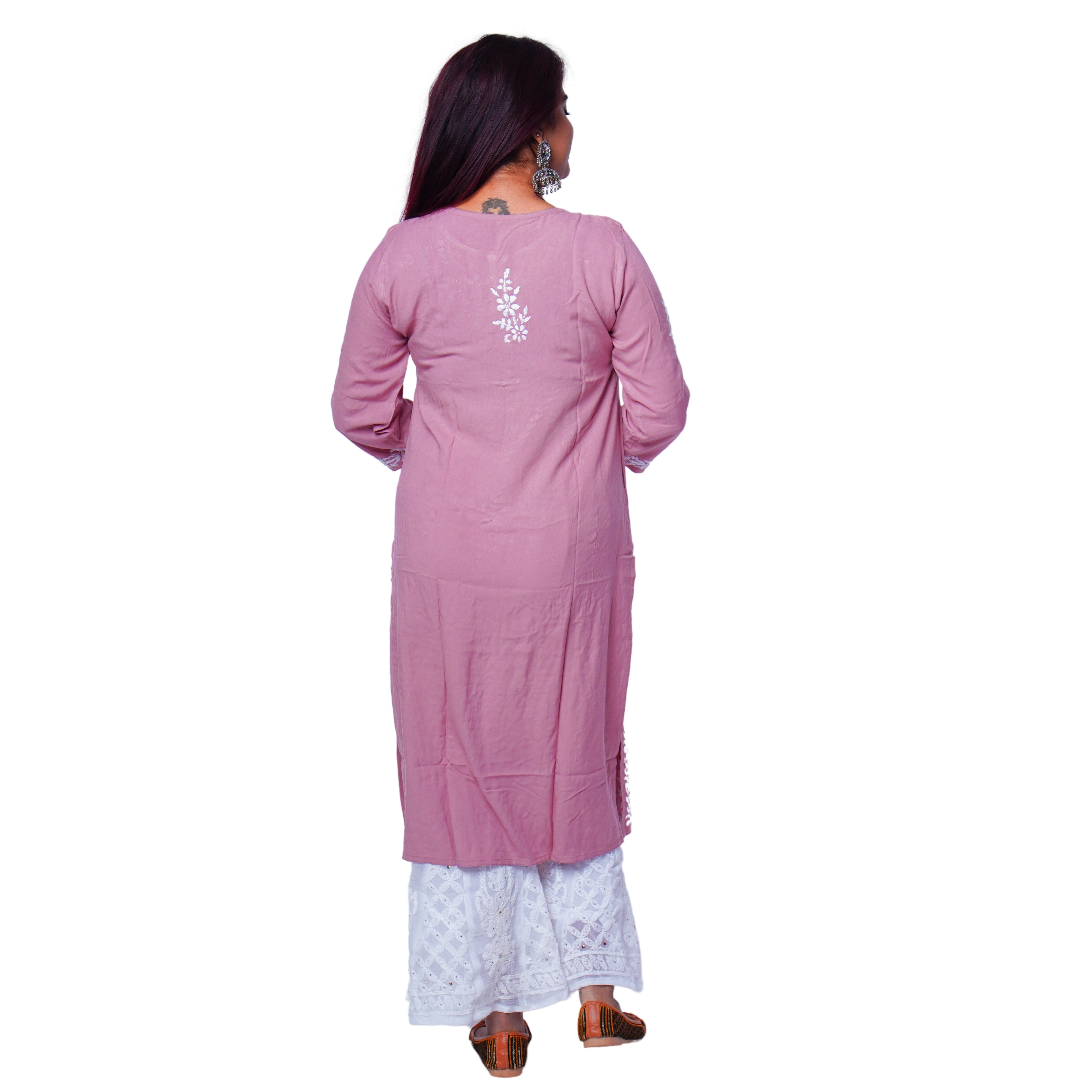 Eva Rayon Chikankari Kurti