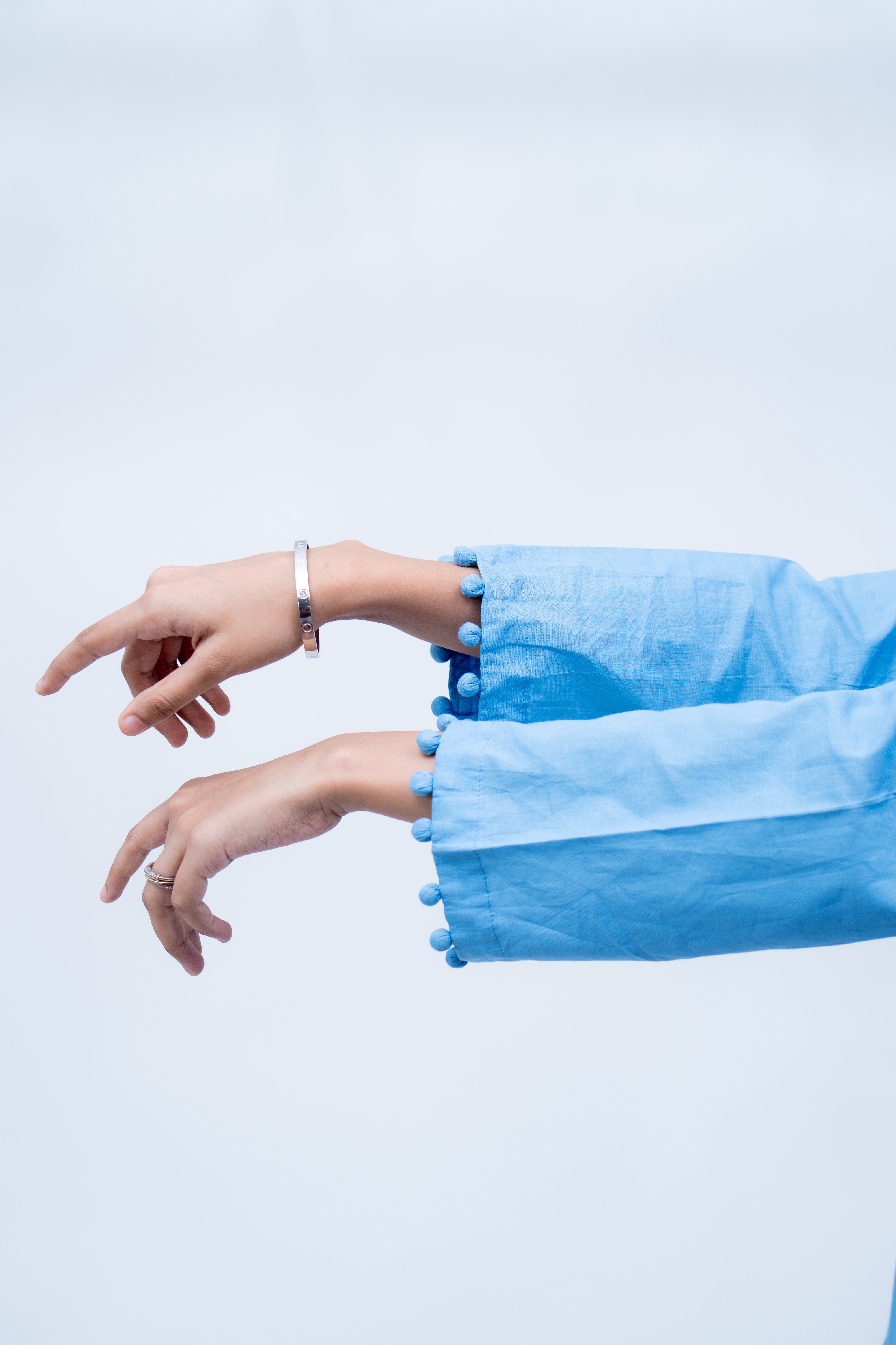 Nysa V-neck blue set