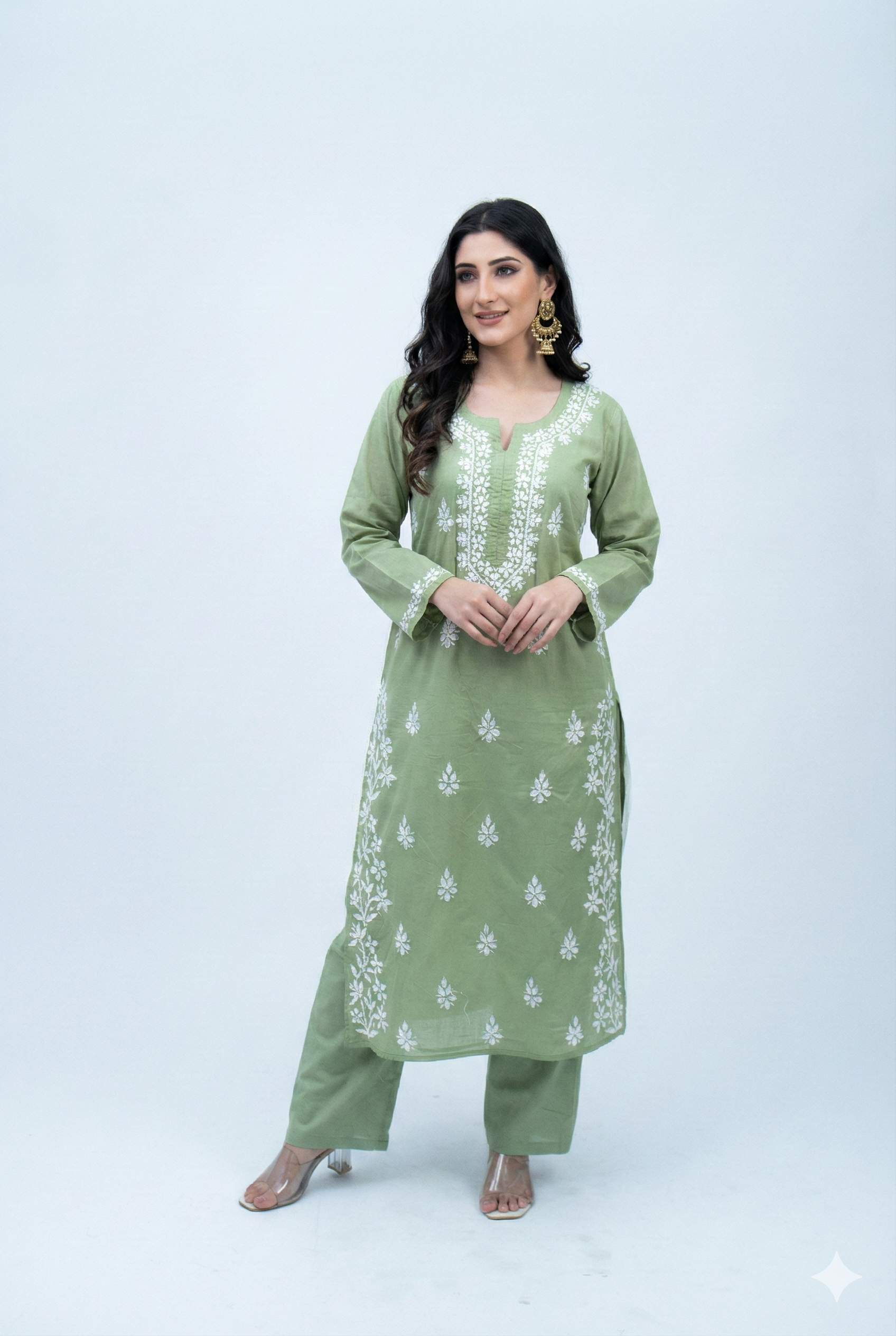 (3 Combo Offer) Sara Cotton Chikankari Kurti