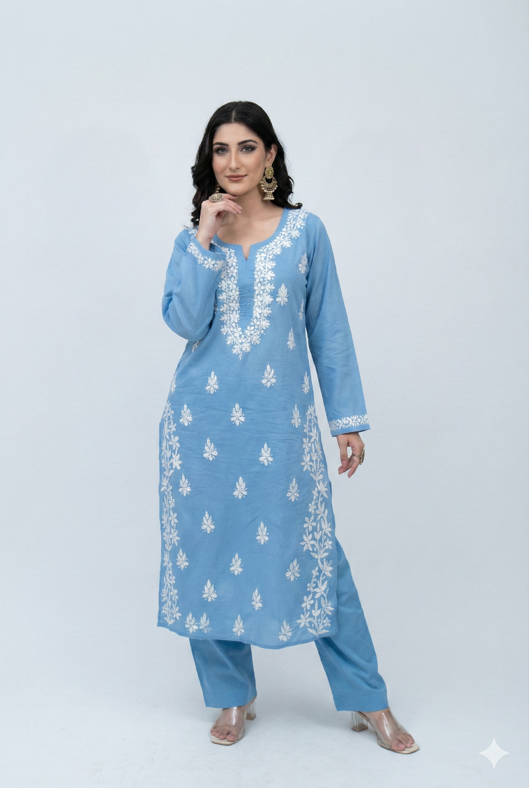 (3 Combo Offer) Sara Cotton Chikankari Kurti