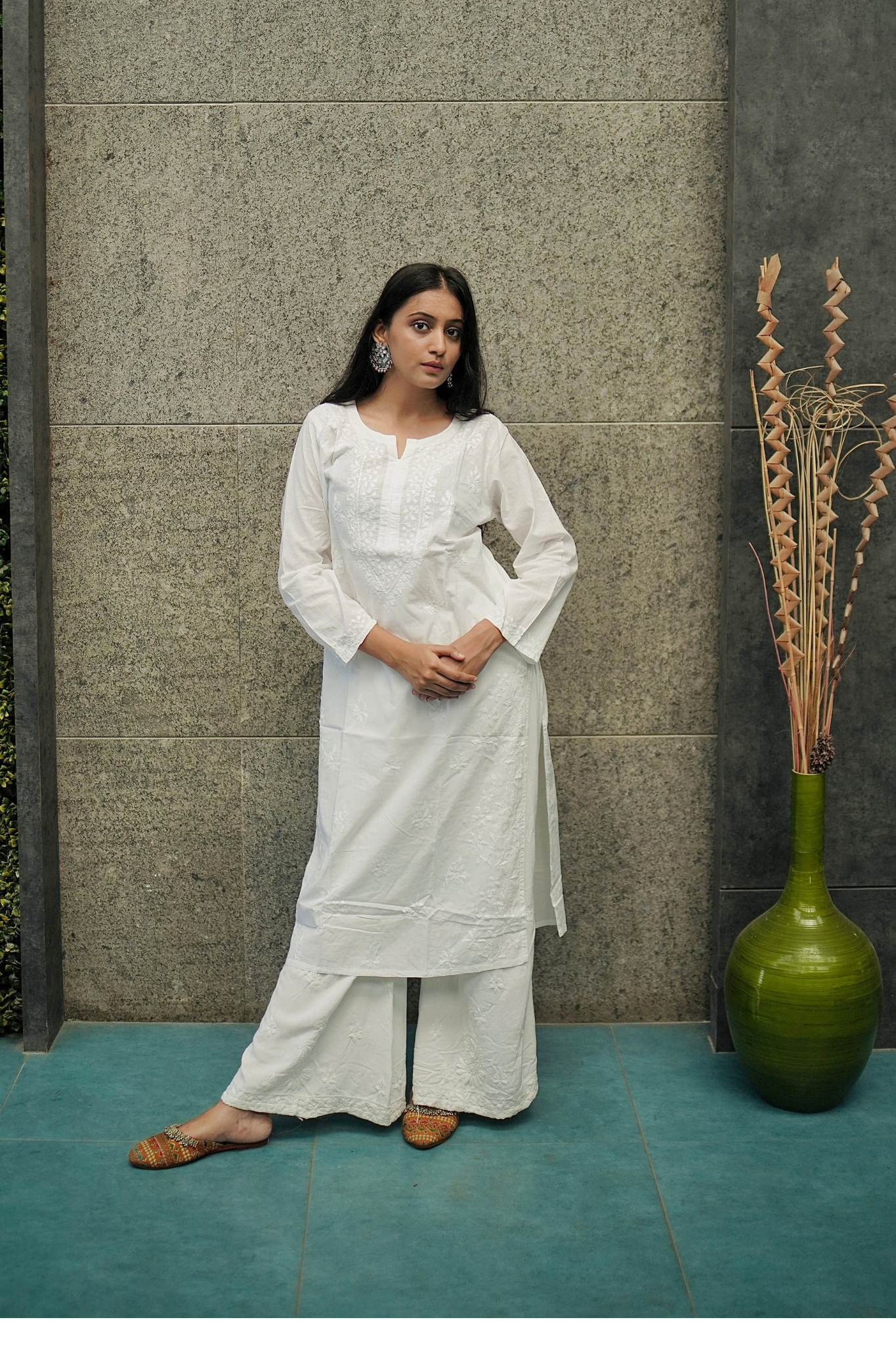 Sara Cotton Chikankari Kurti (Combo Offer)