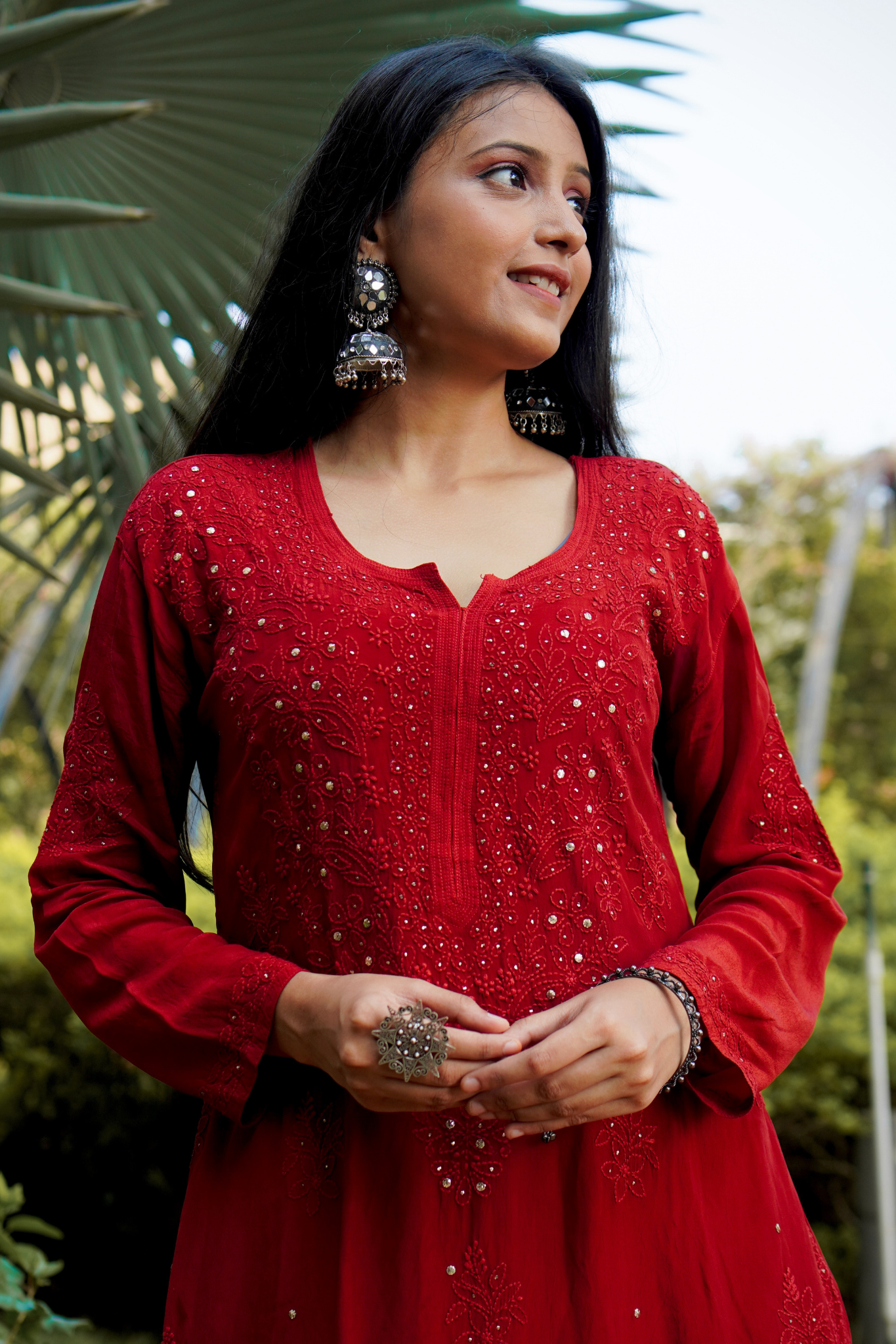 Heer Premium Viscose Straight Chikankari Kurti