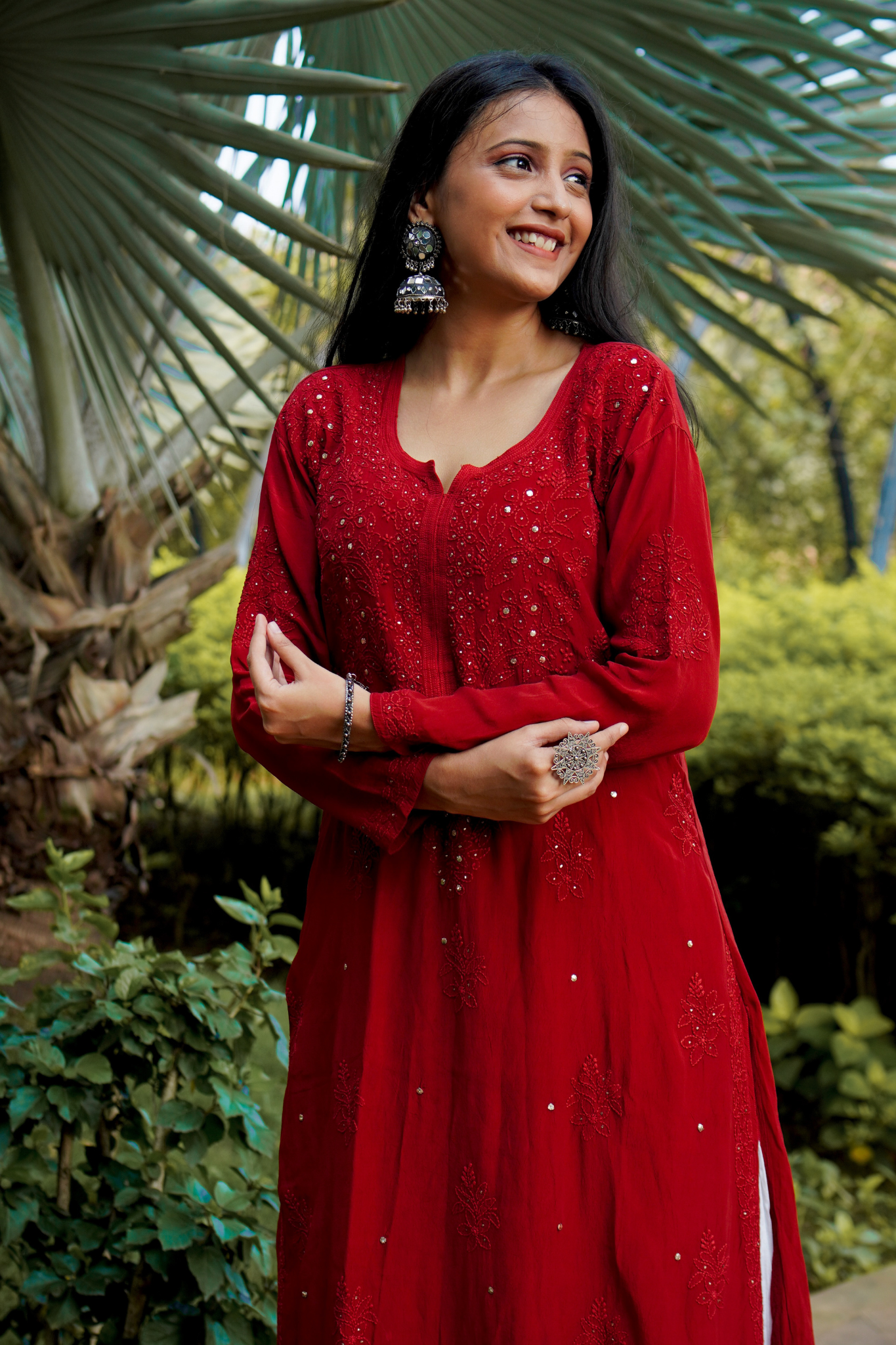 Heer Premium Viscose Straight Chikankari Kurti