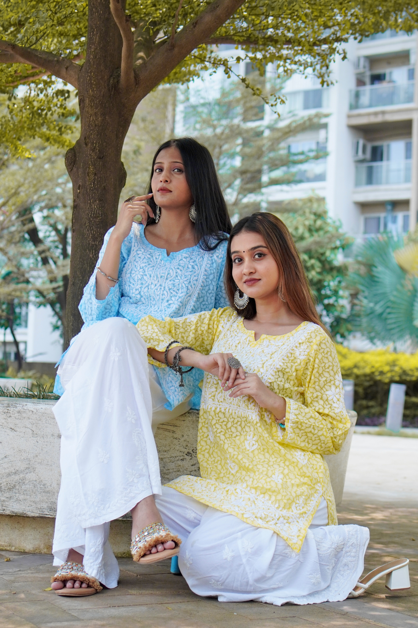 Rida Short Chikankari Kurta