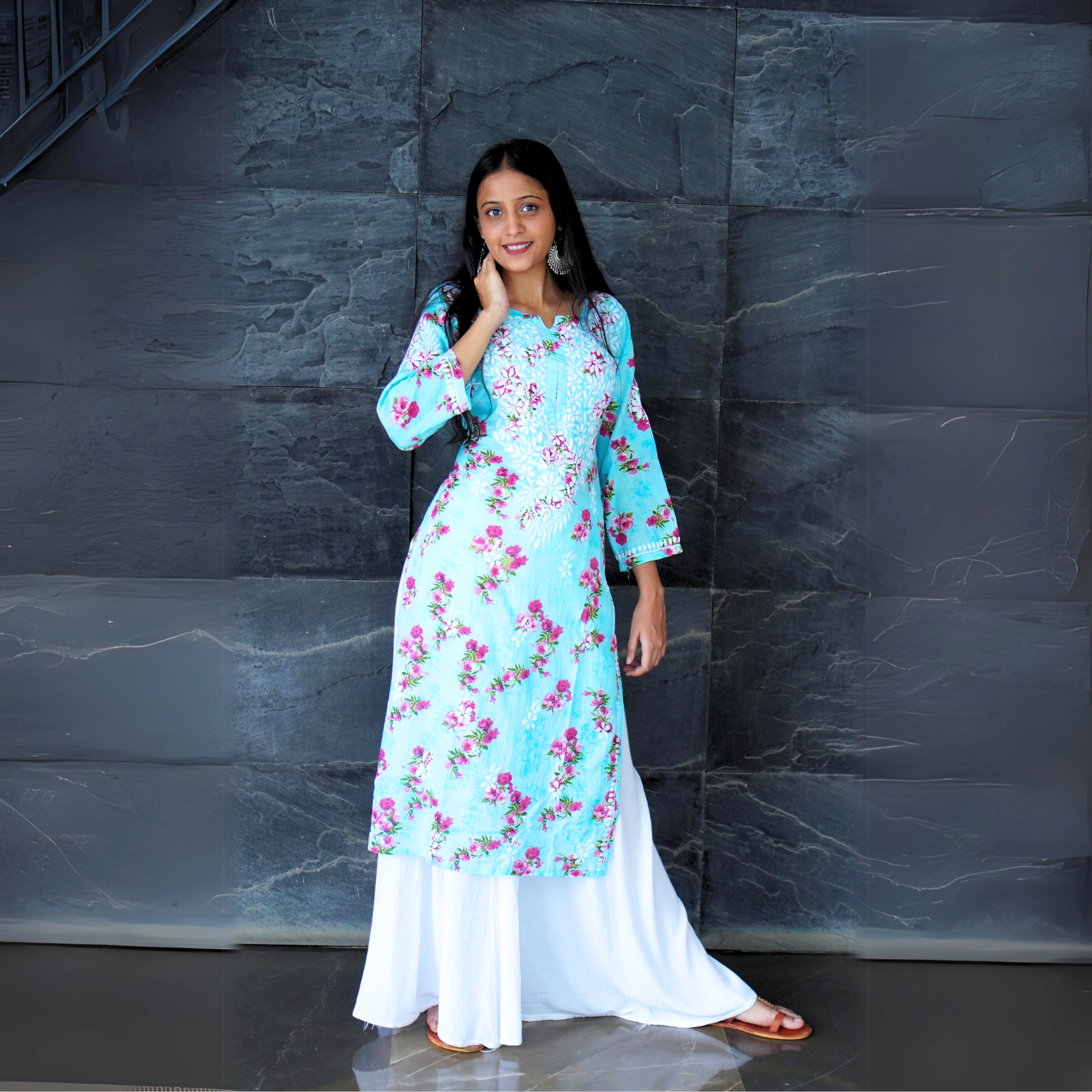 Phool Handcrafted Chikankari Kurti