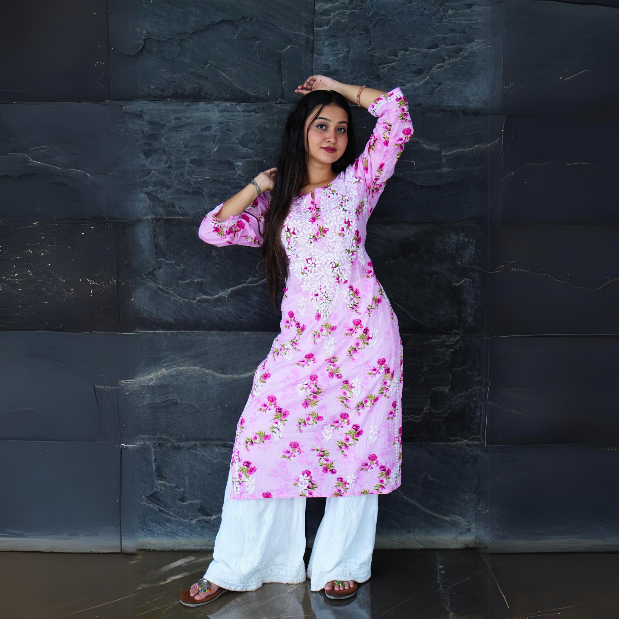 Phool Handcrafted Chikankari Kurti