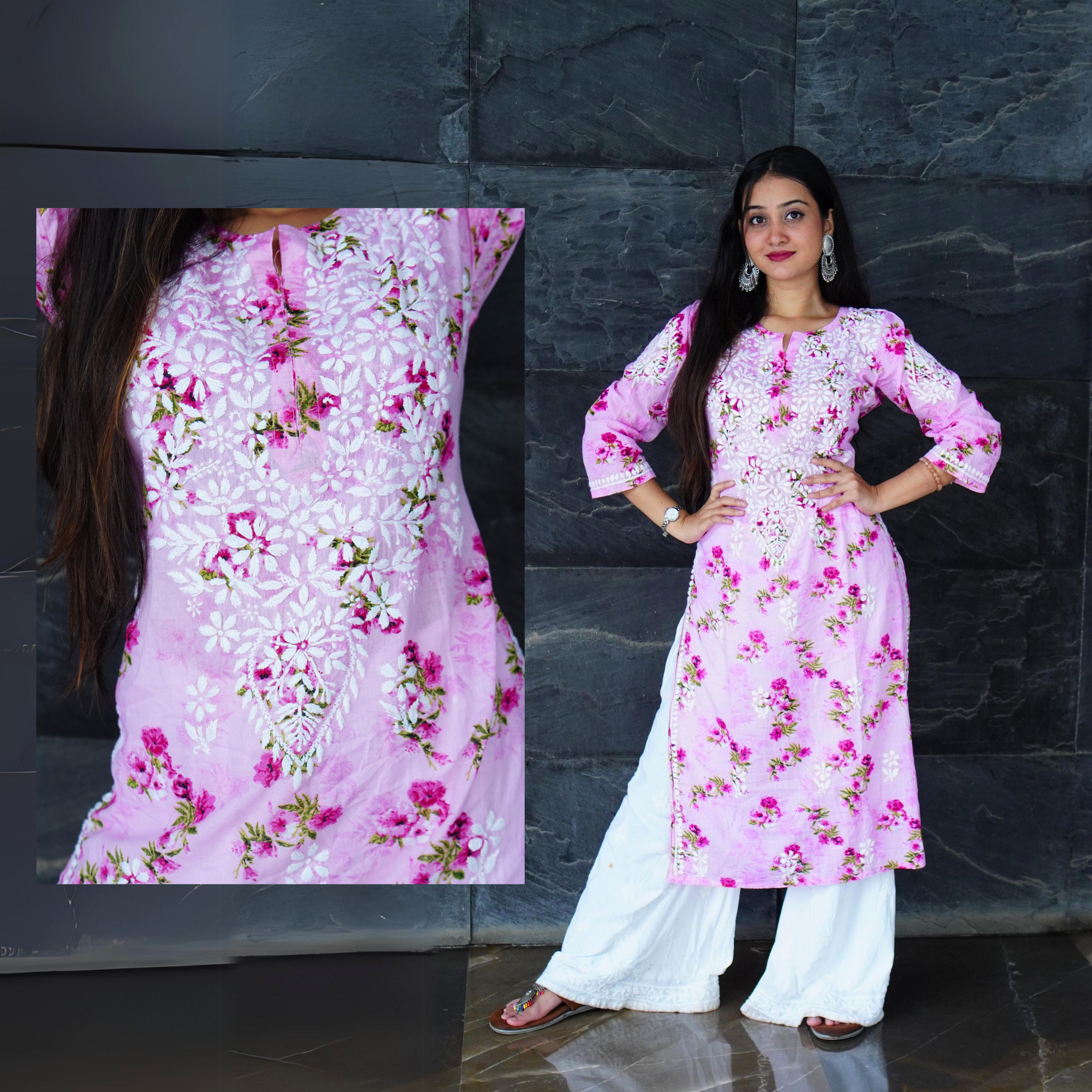 Phool Handcrafted Chikankari Kurti