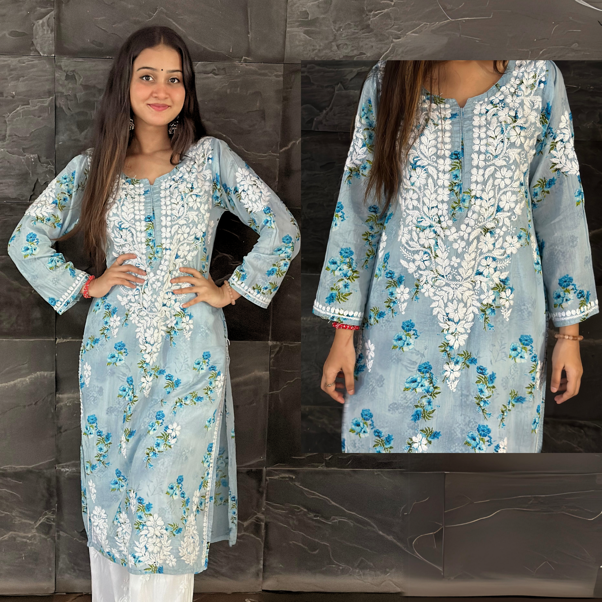 Phool Handcrafted Chikankari Kurti