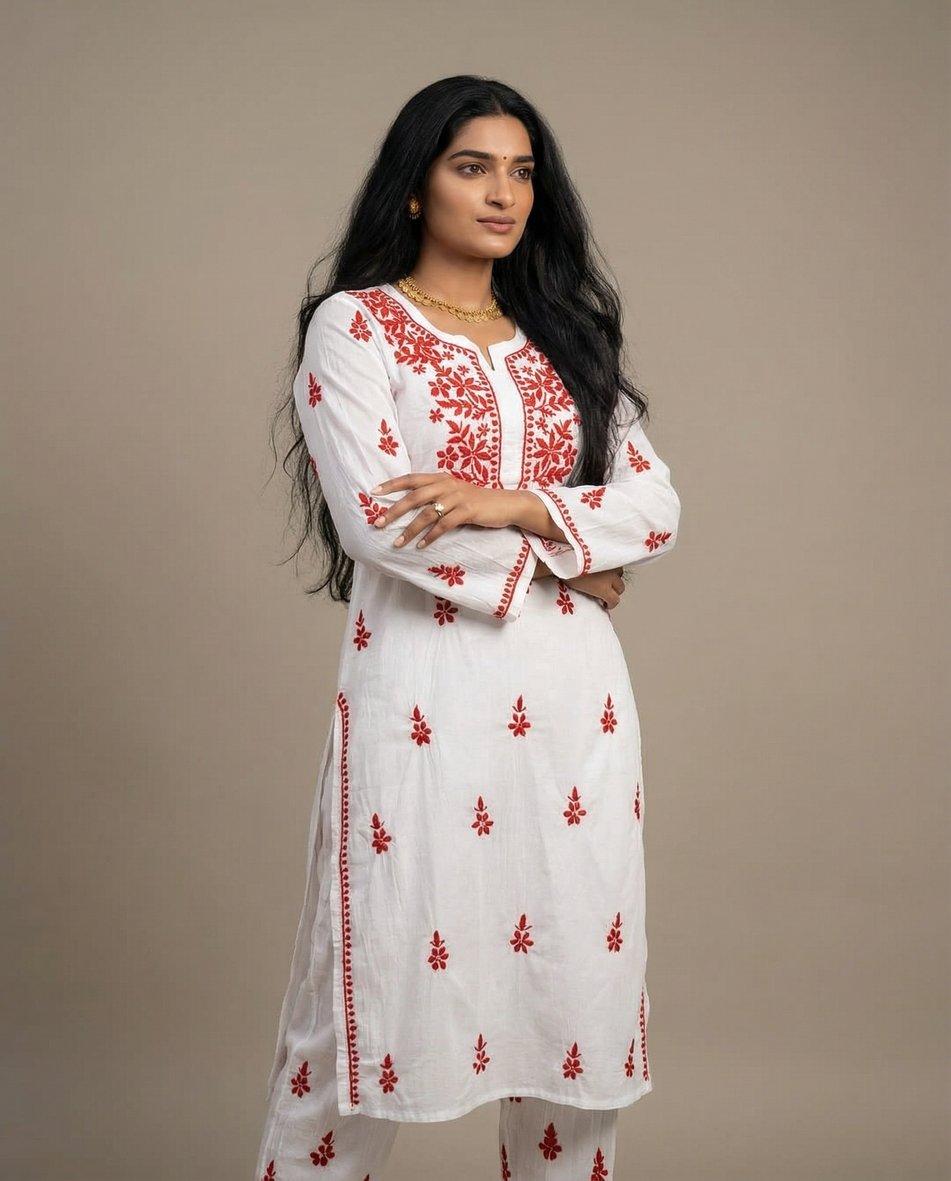 Shyama – Pure Cotton Chikankari Kurta Set