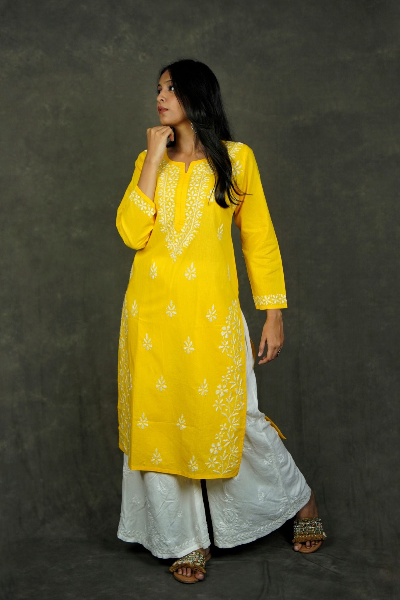 Sara Cotton Chikankari Kurti (Combo Offer)