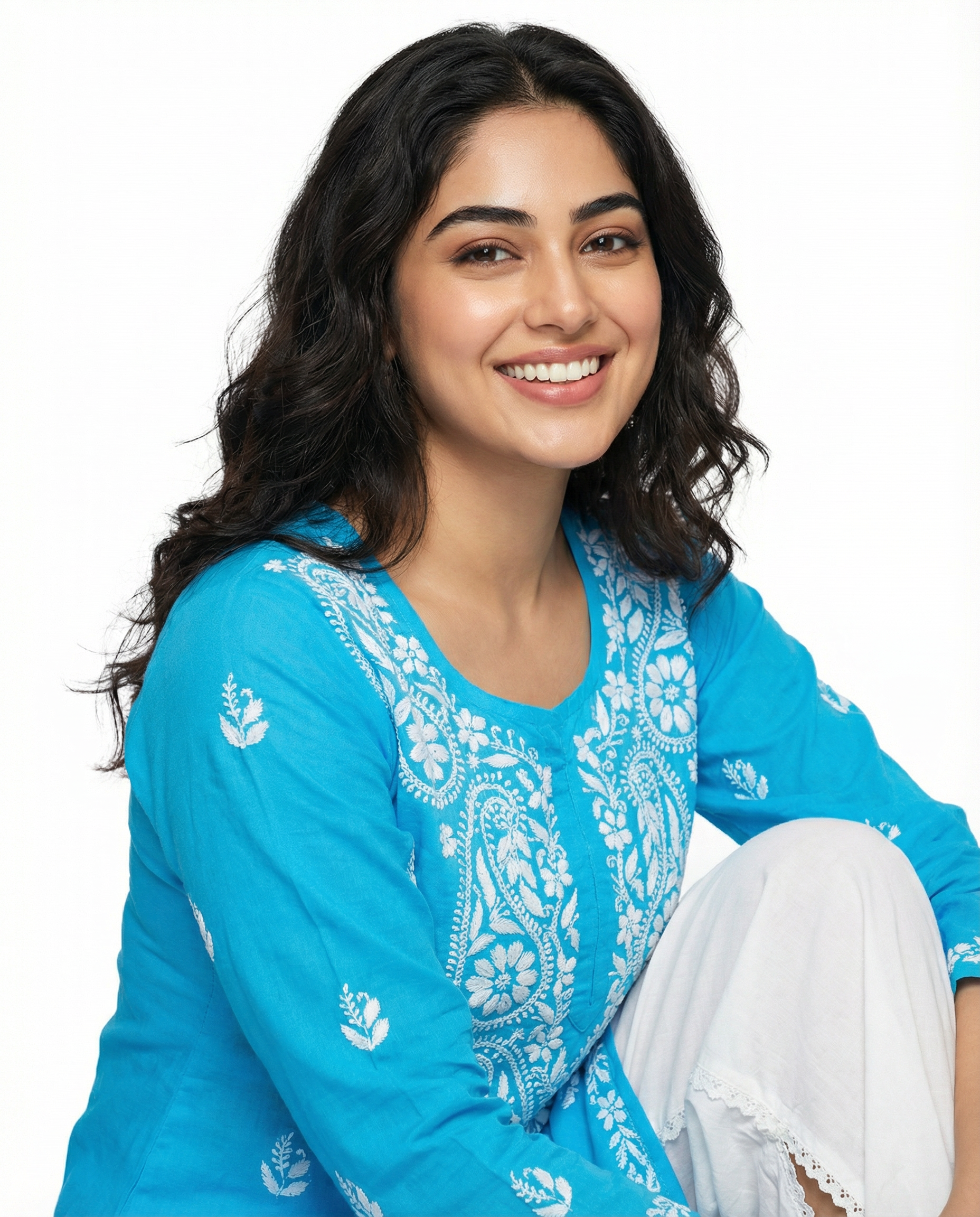 Vasanti - Modal Chikankari Kurti