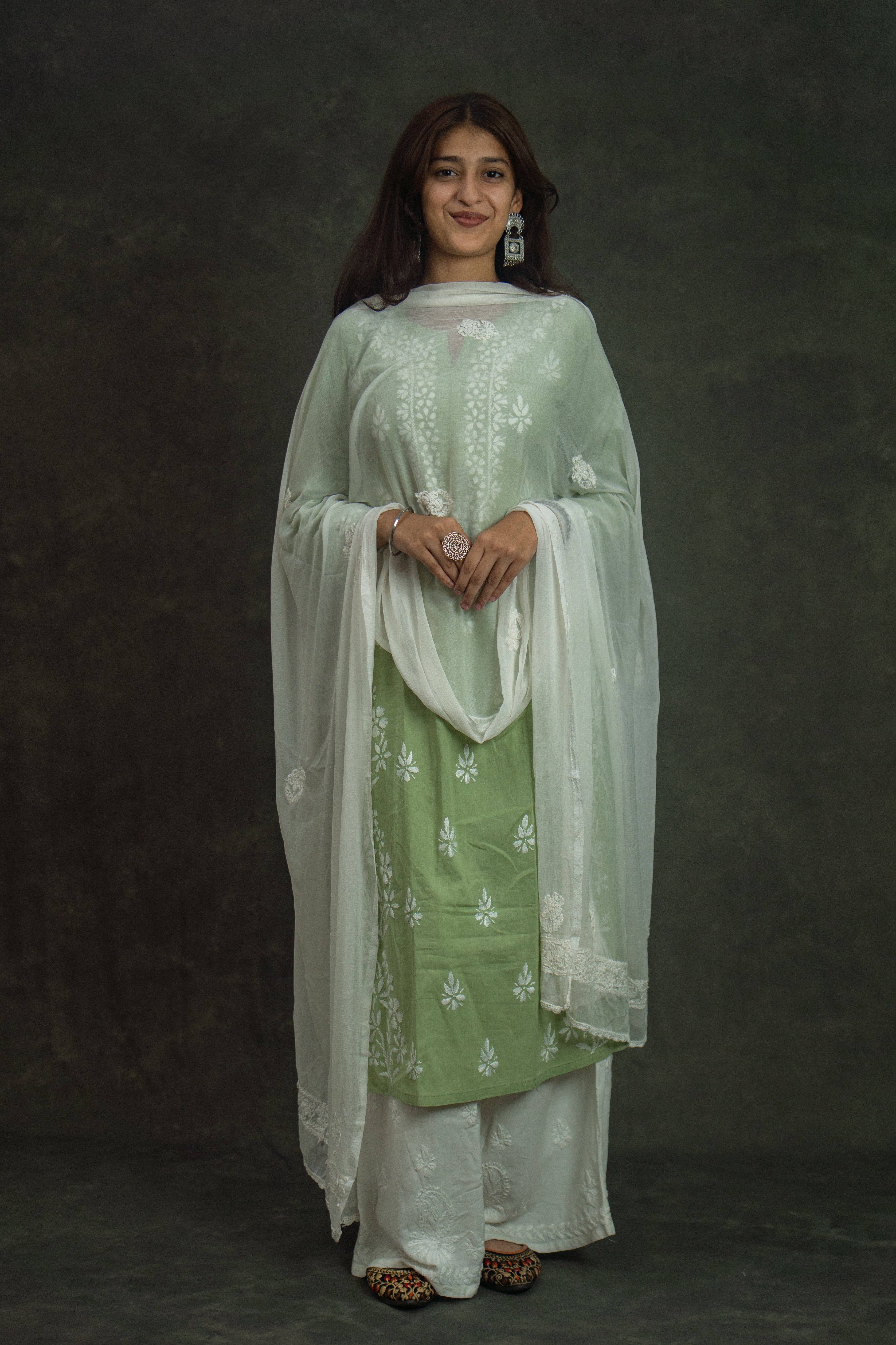 Chikankari Cotton Dupatta