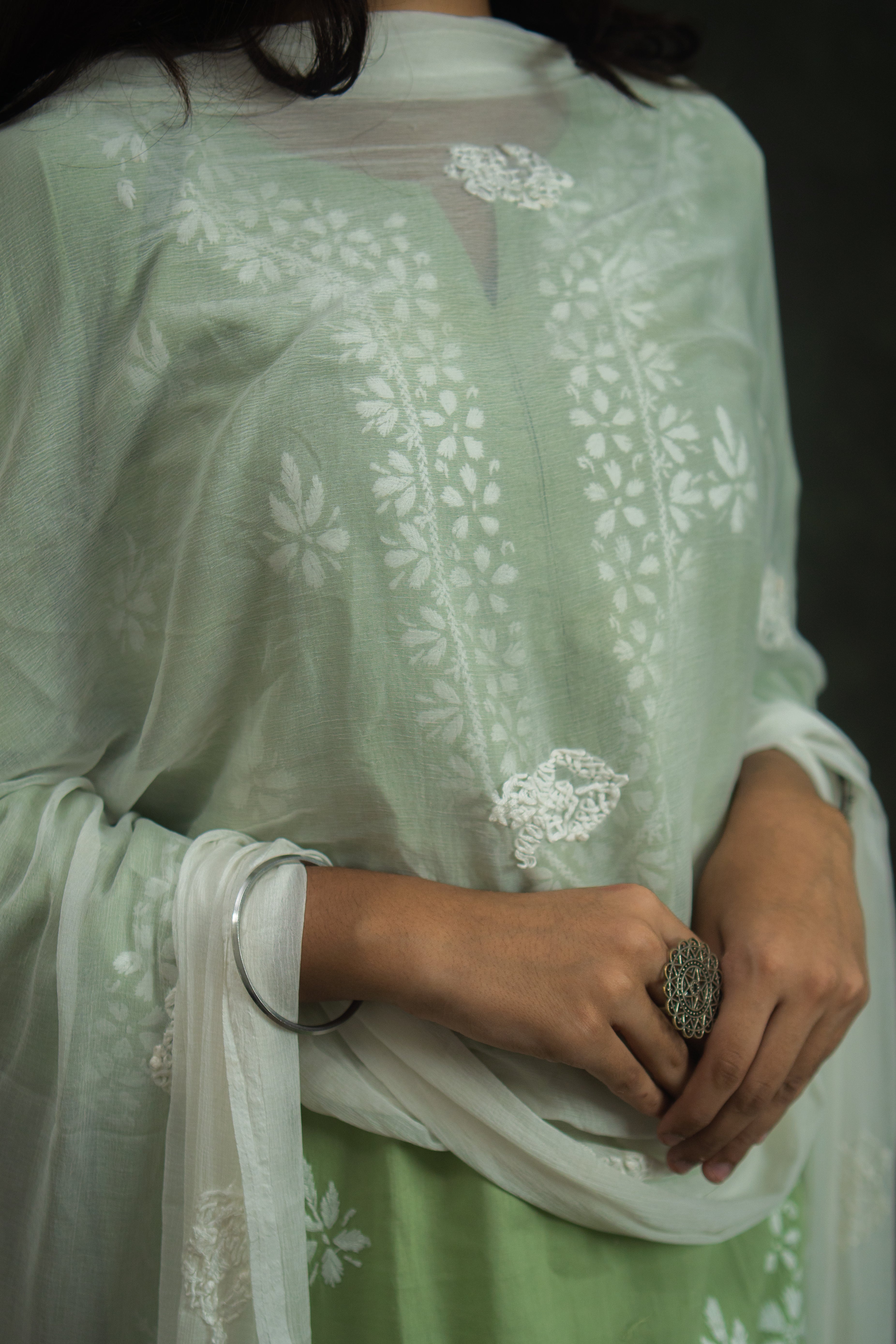 Chikankari Cotton Dupatta