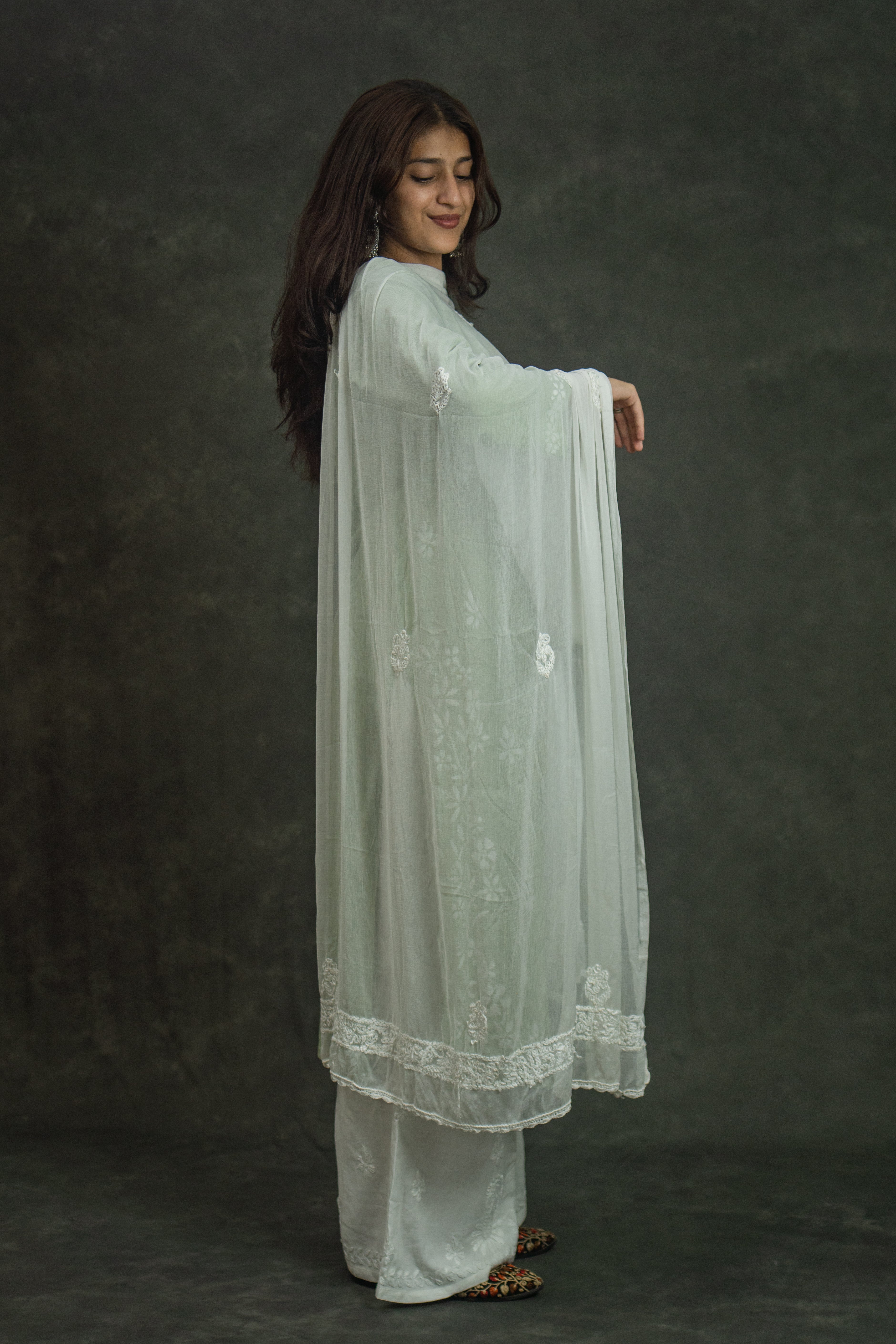 Chikankari Cotton Dupatta