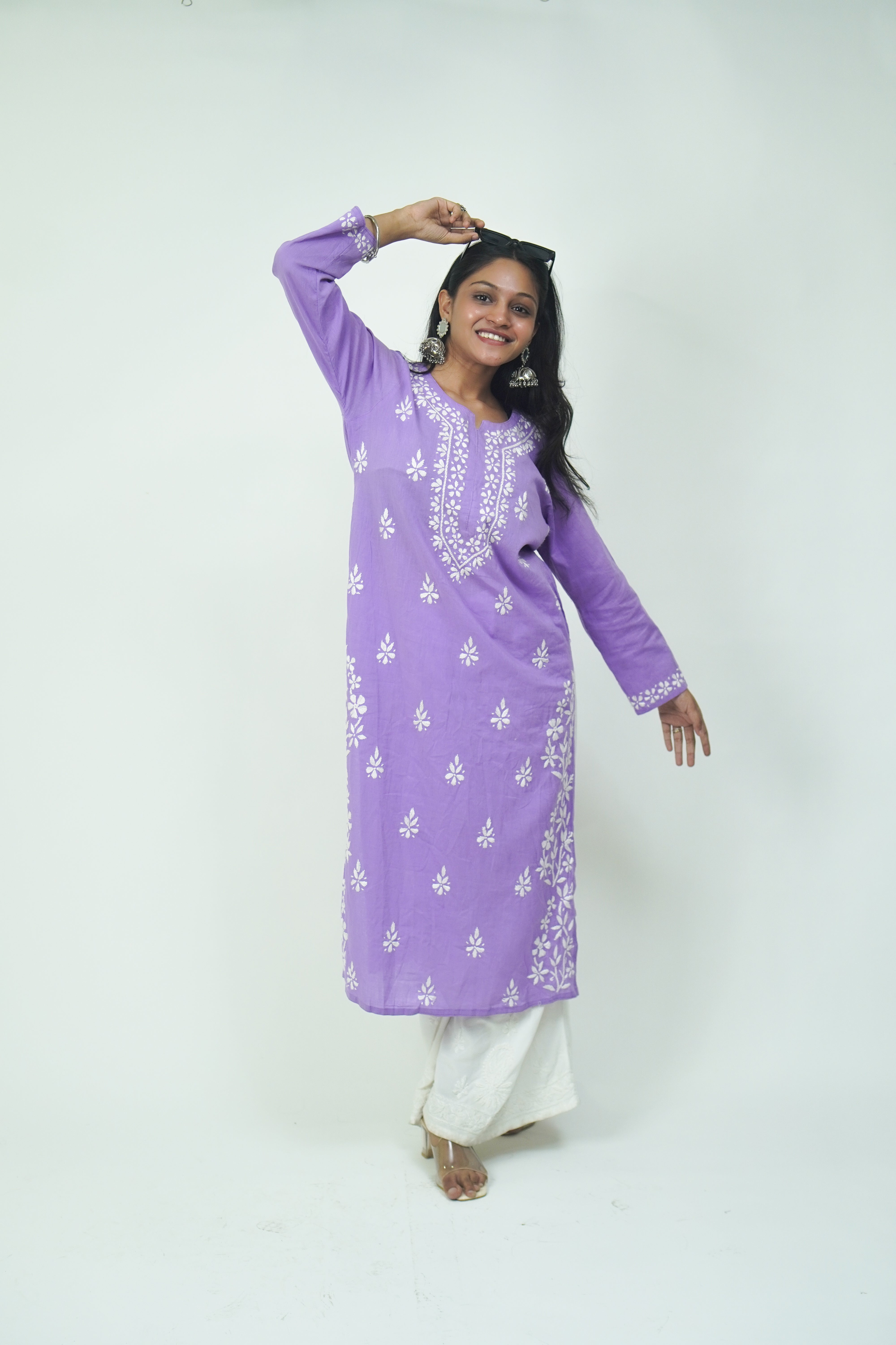 Sara Cotton Chikankari Kurti (Combo Offer)