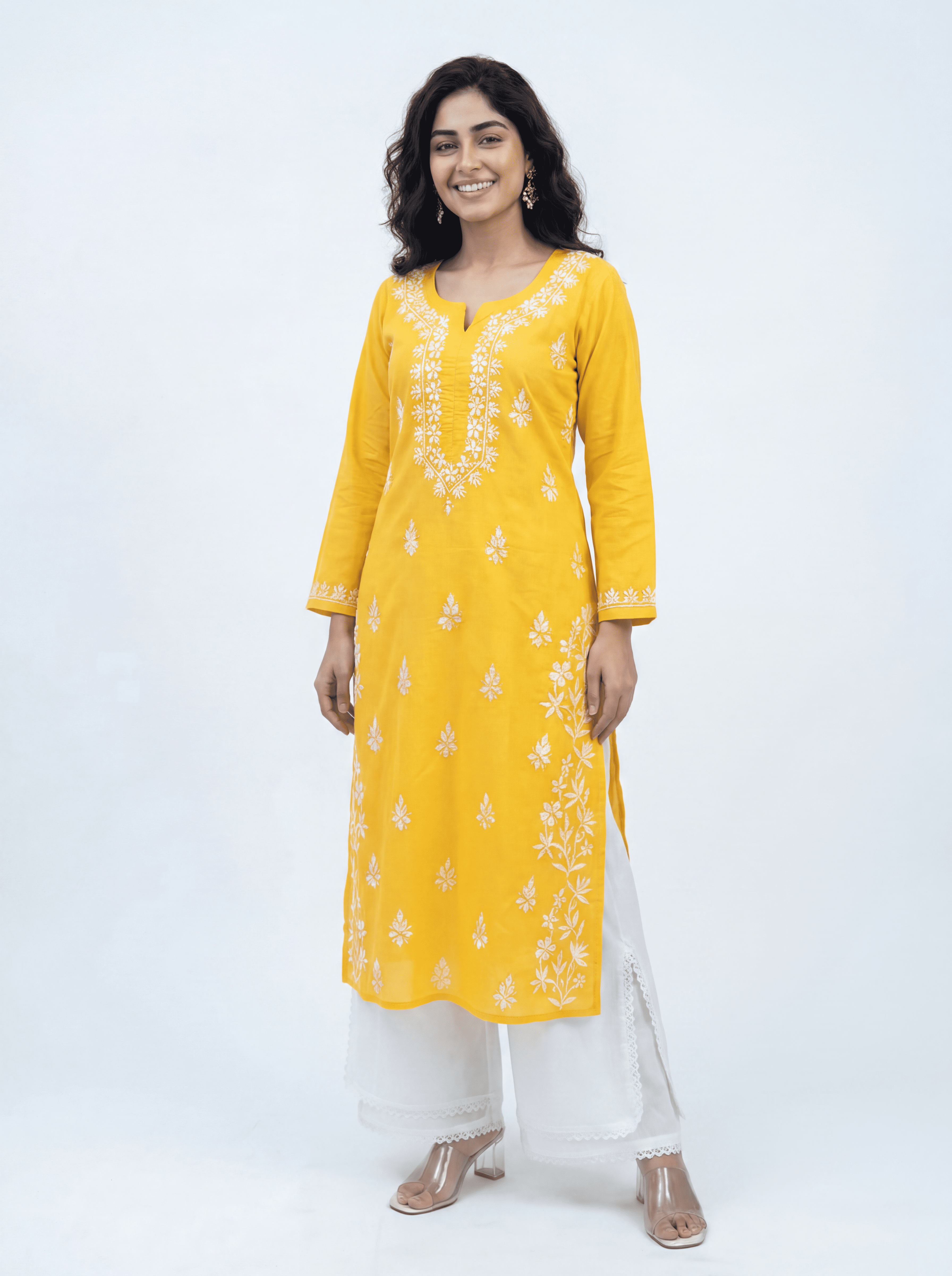 Sara Cotton Chikankari Kurti (Combo Offer)
