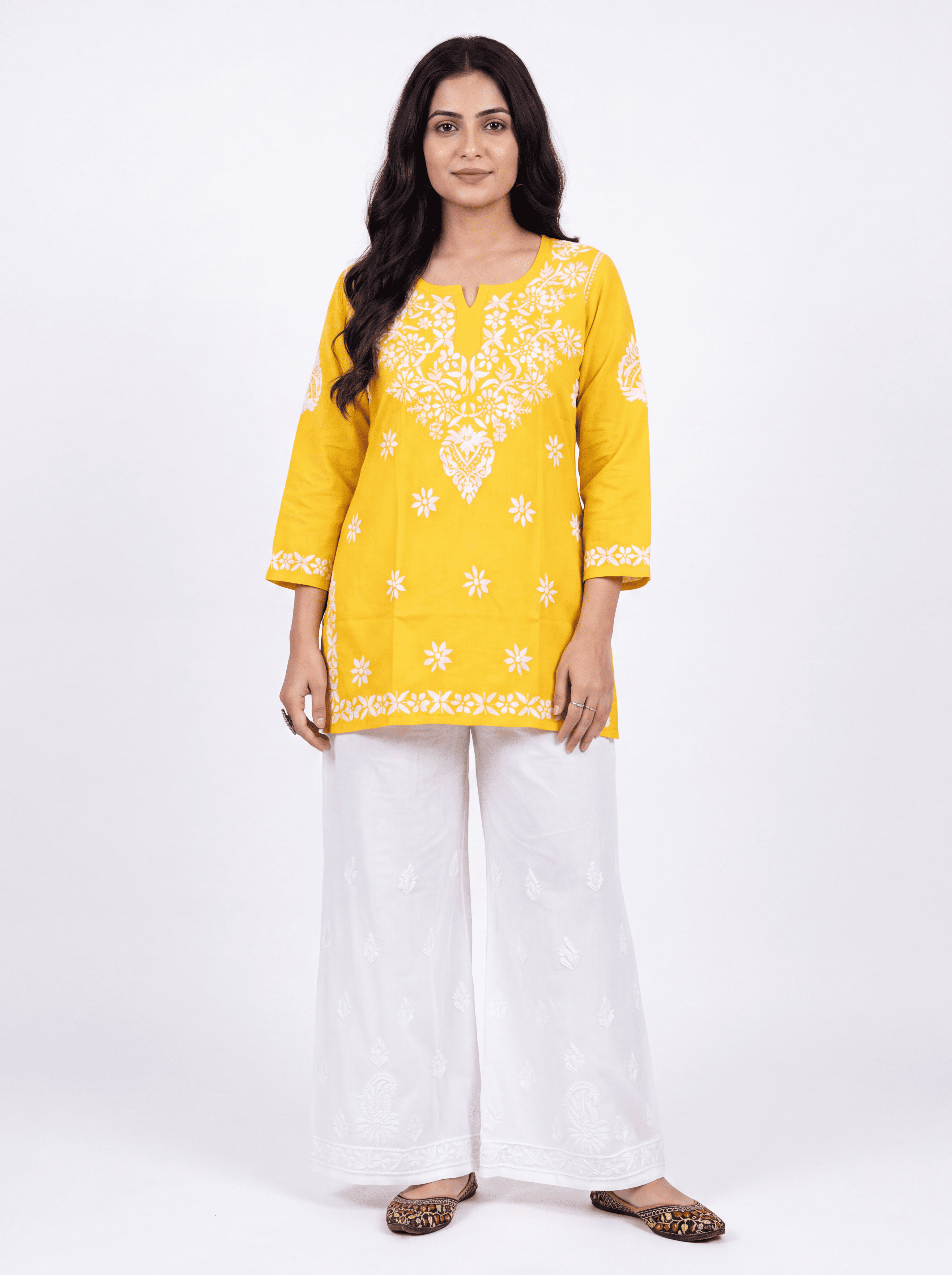 NUSH Rayon Chikankari Kurti