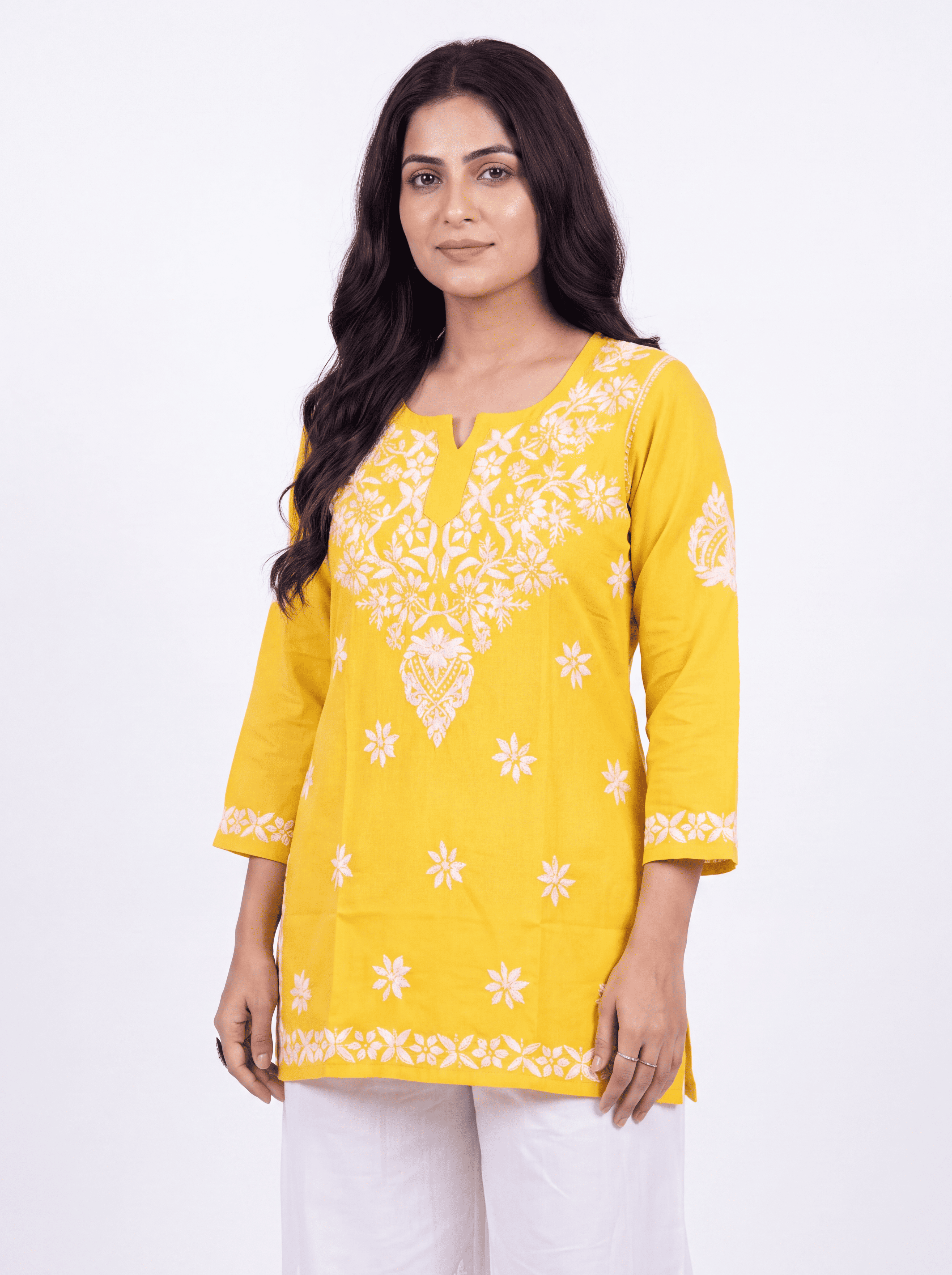 NUSH Rayon Chikankari Kurti