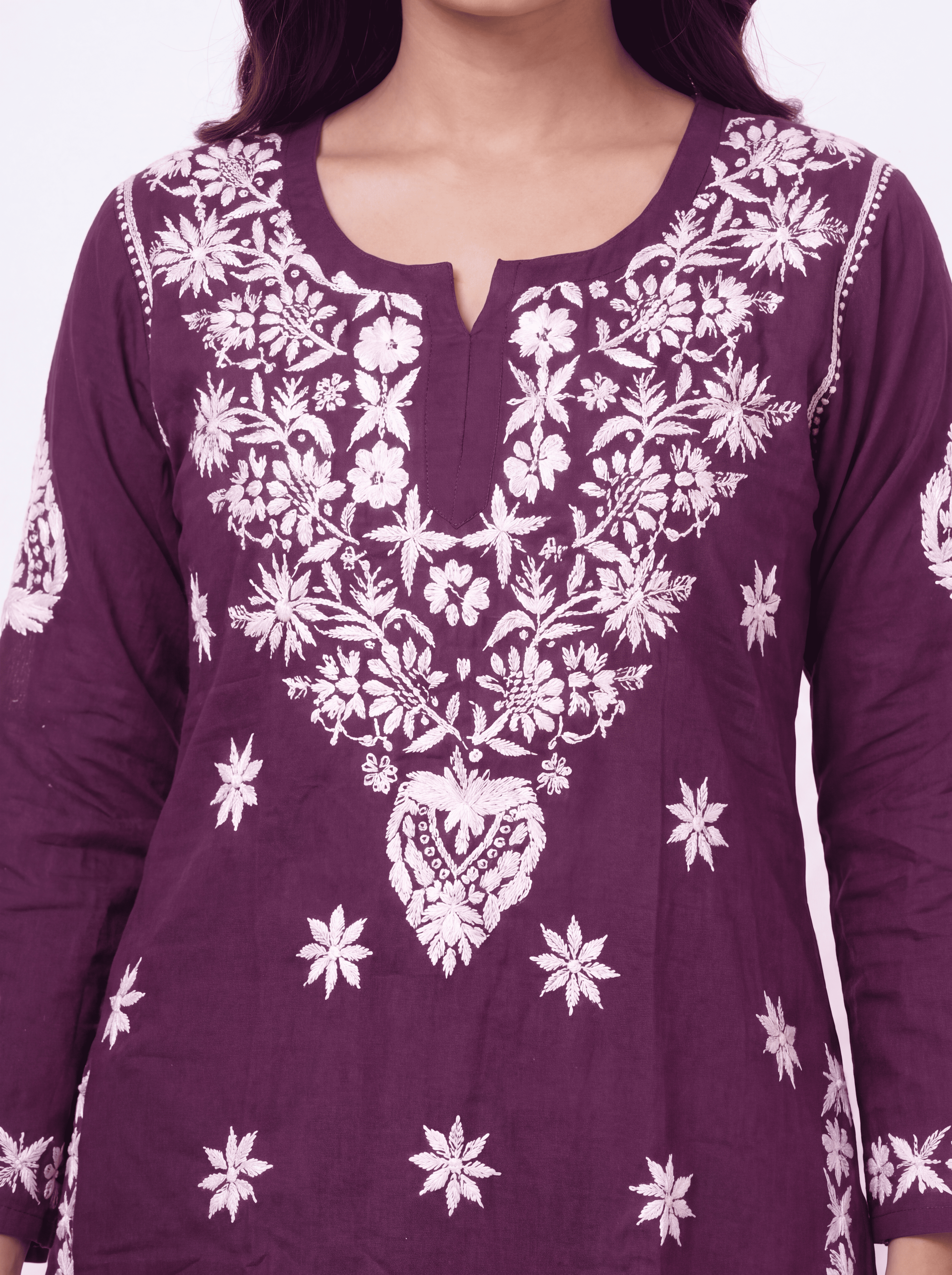 NUSH Rayon Chikankari Kurti