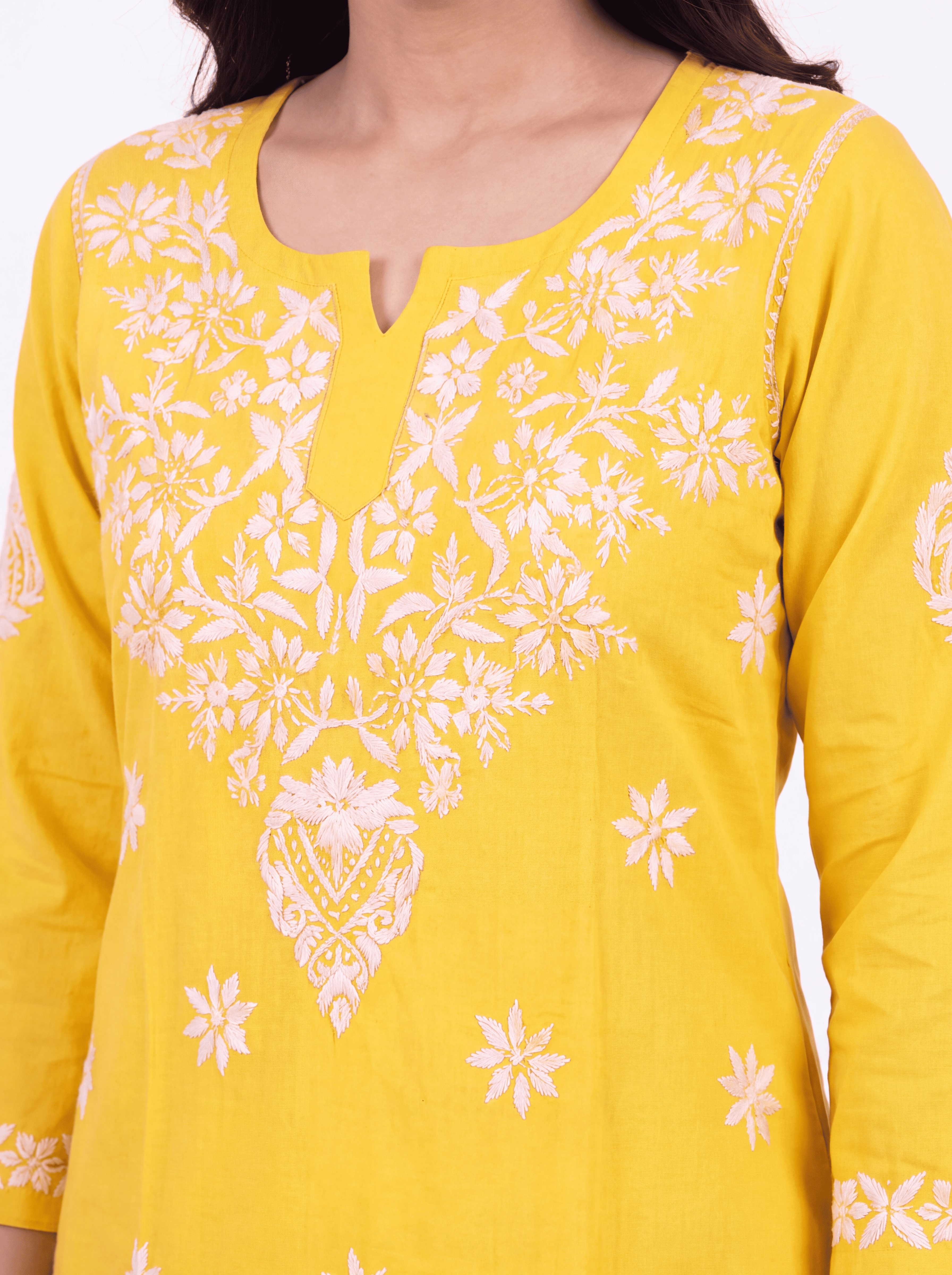 NUSH Rayon Chikankari Kurti