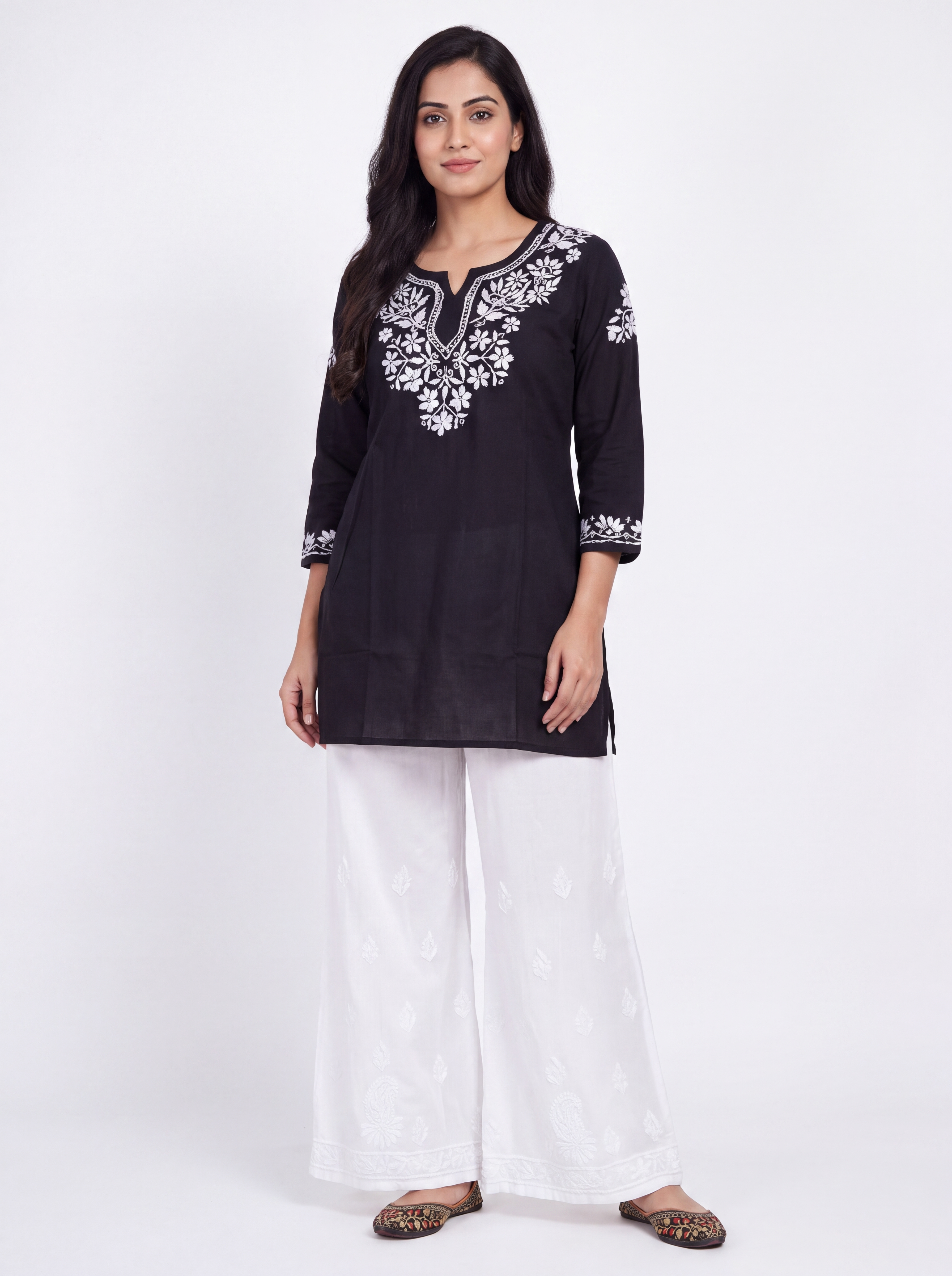 NUSH Rayon Chikankari Kurti