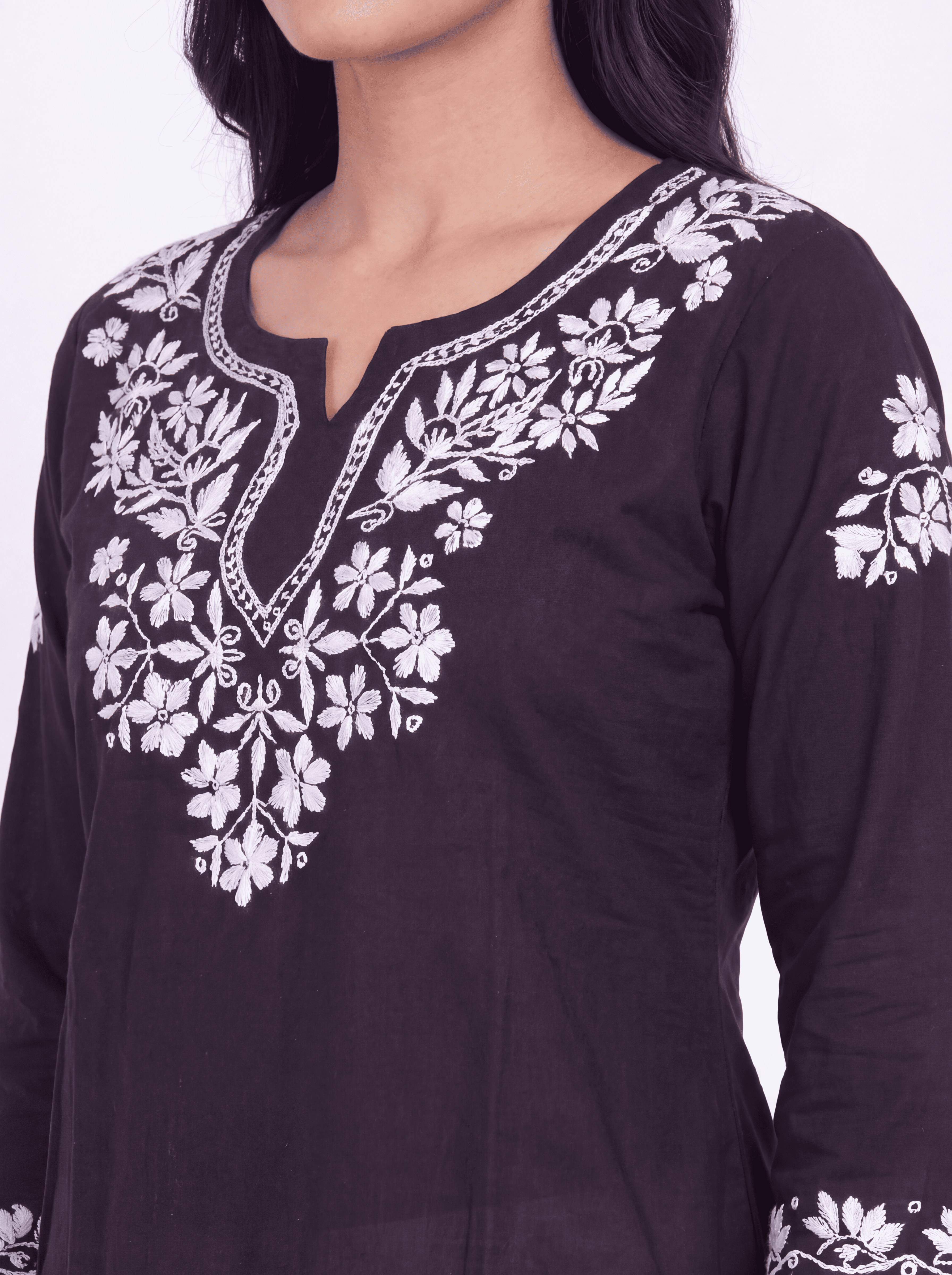 NUSH Rayon Chikankari Kurti