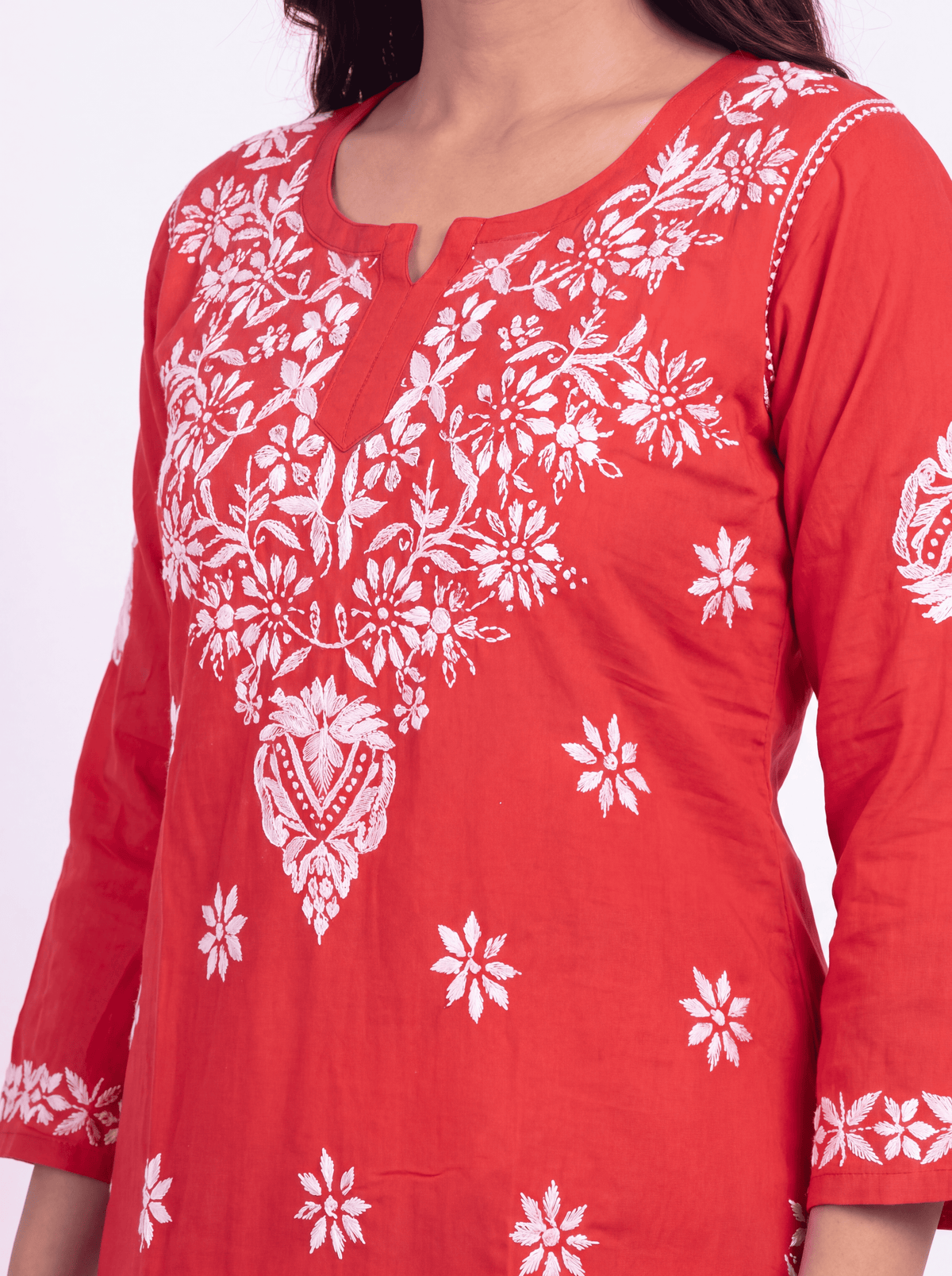 NUSH Rayon Chikankari Kurti