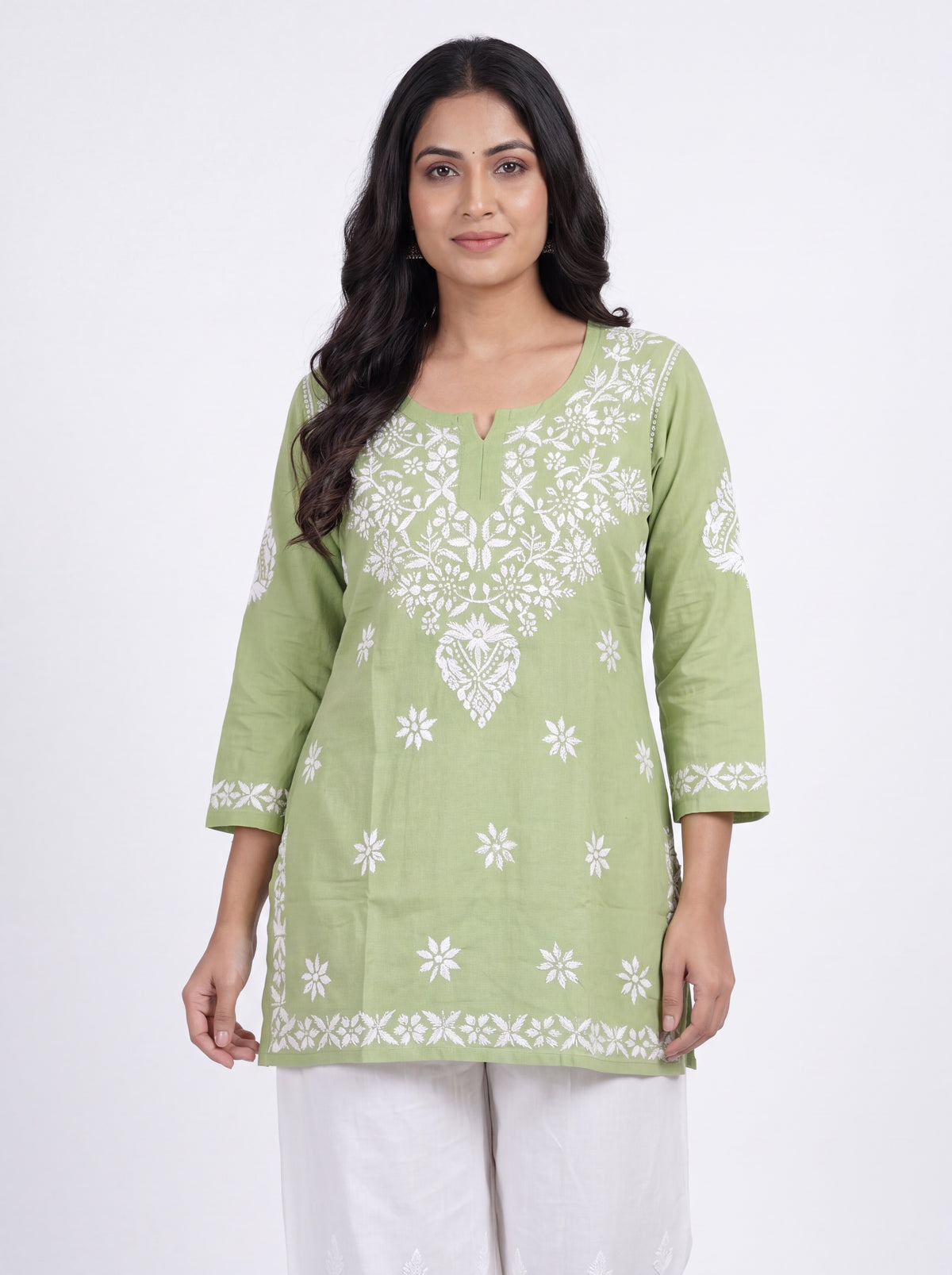 NUSH Rayon Chikankari Kurti