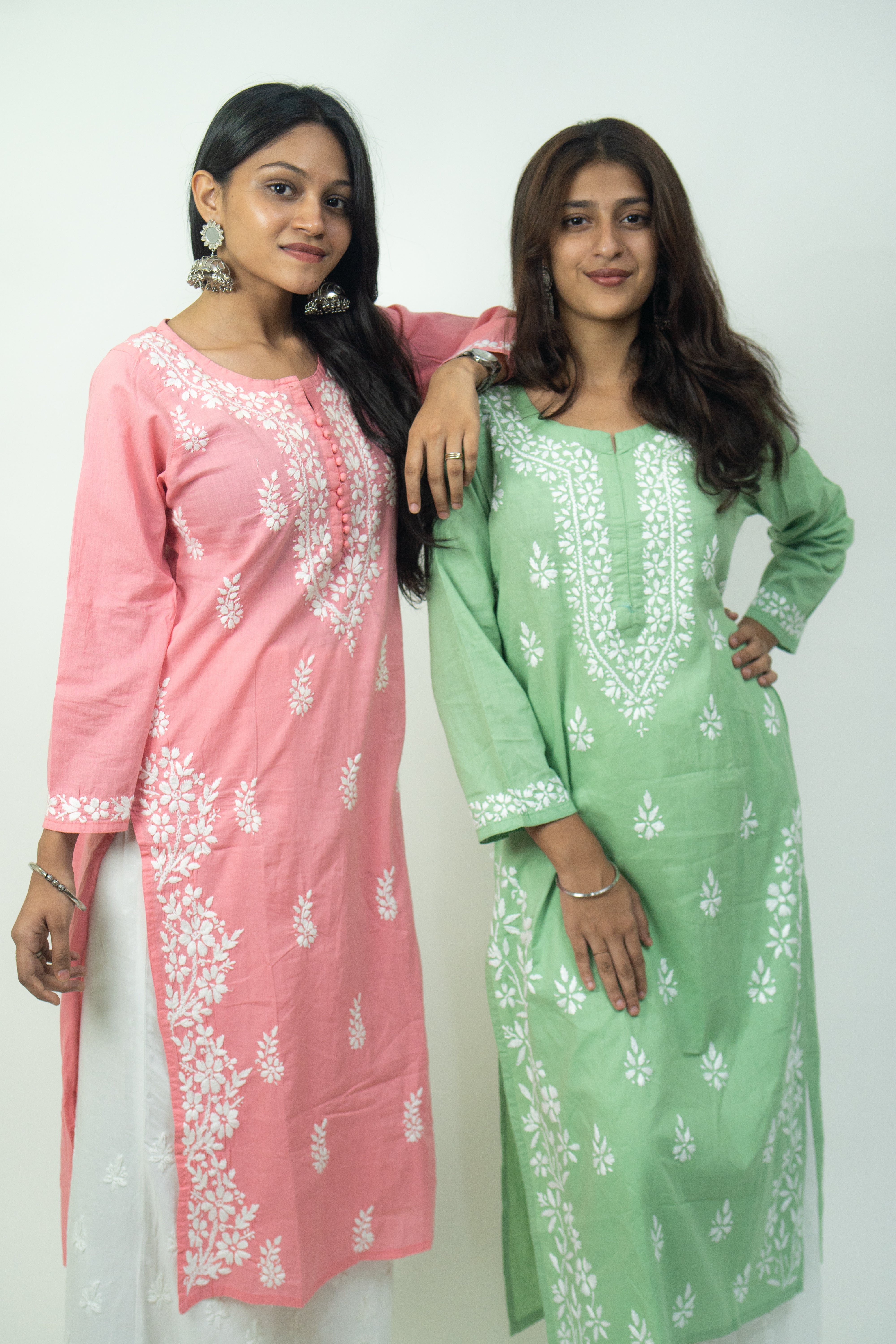 Sara Cotton Chikankari Kurti (Combo Offer)